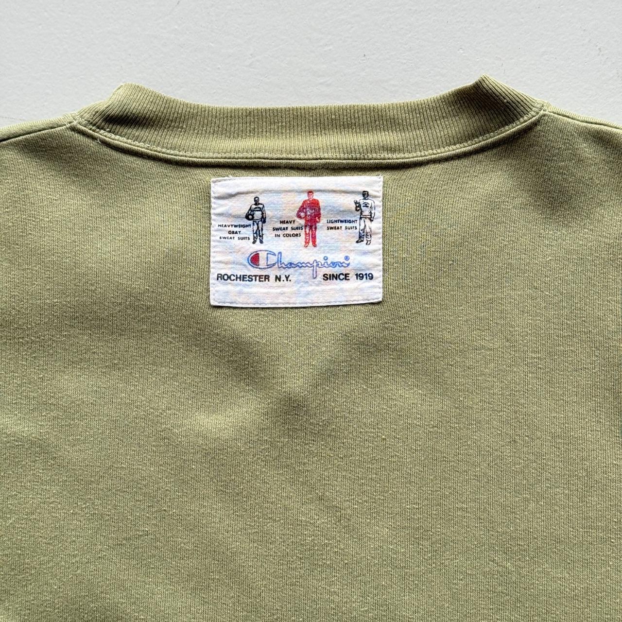 Rare Khaki Green Champion USA Rugby 80’s Vintage Graphic Sweatshirt - Medium