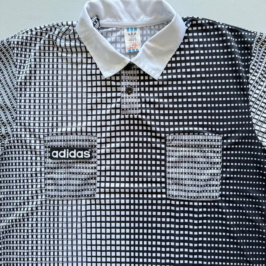 Grey Adidas 80's Vintage Football Shirt - Large