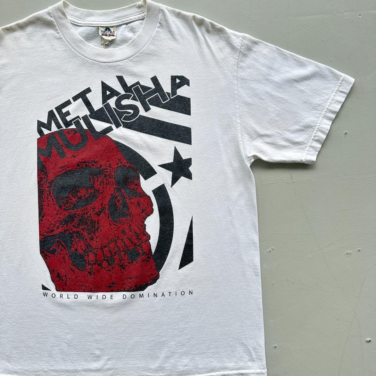 White Metal Mulisha Vintage 00's Graphic T-shirt - Large