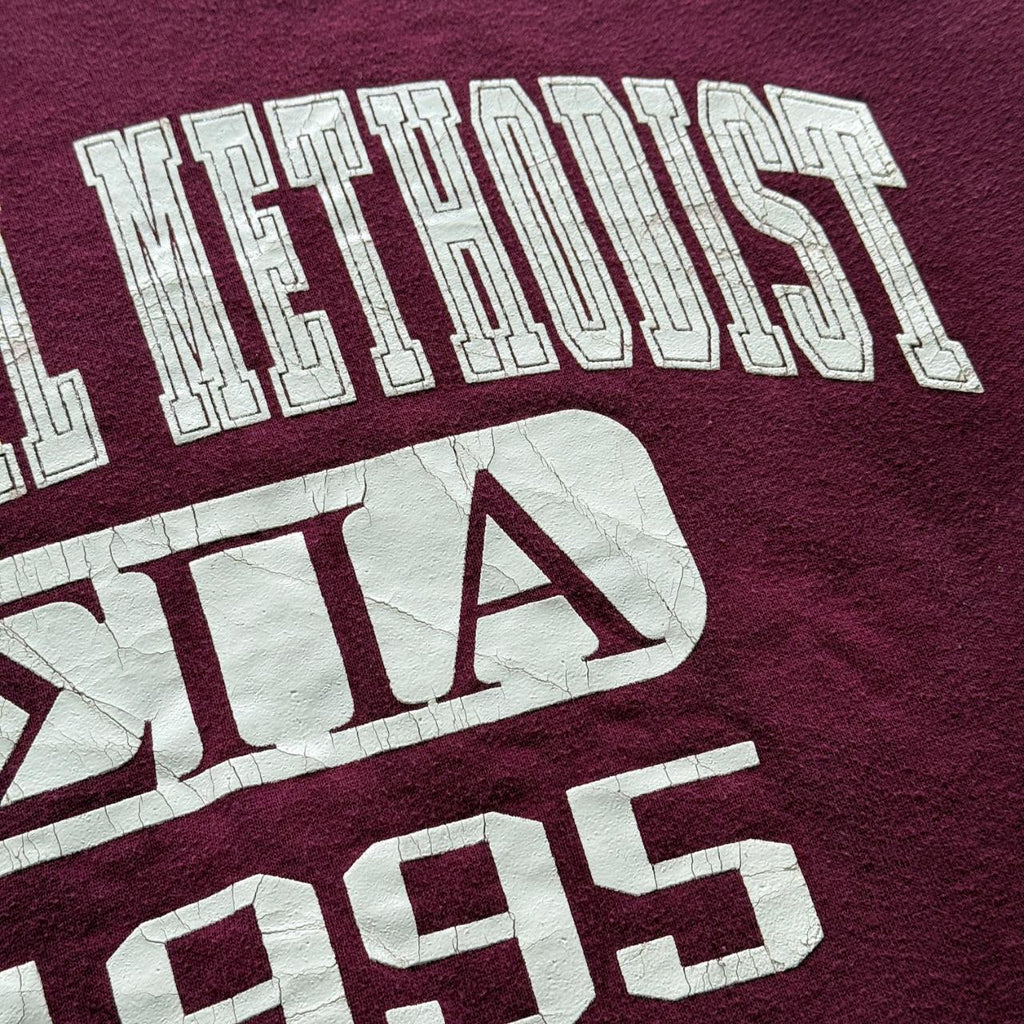 Maroon Collage Frat 90's Vintage Graphic Sweatshirt - Large