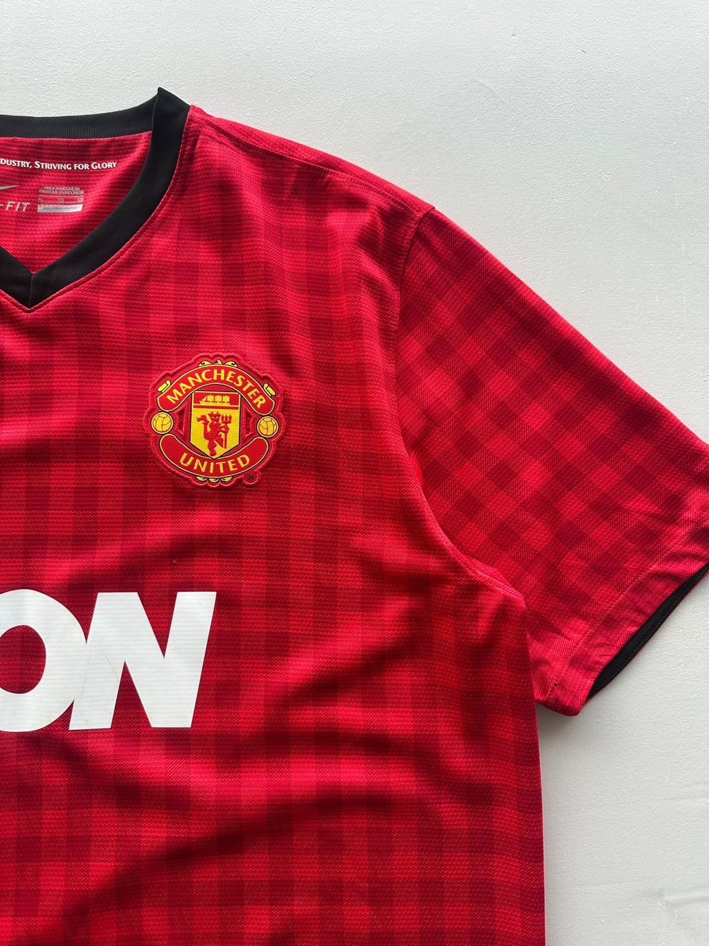 Nike Manchester United AON Chequered Home Vintage Football Shirt - XL