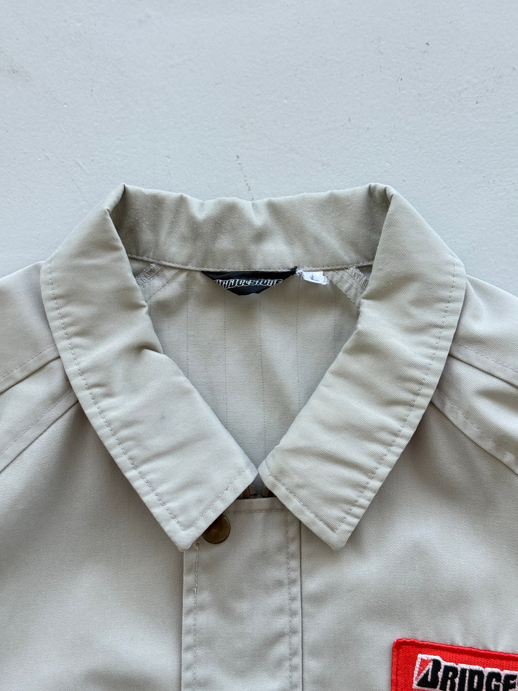 Grey Japanese Workwear 90's Vintage Bridgestone Mechanics Jacket - Medium