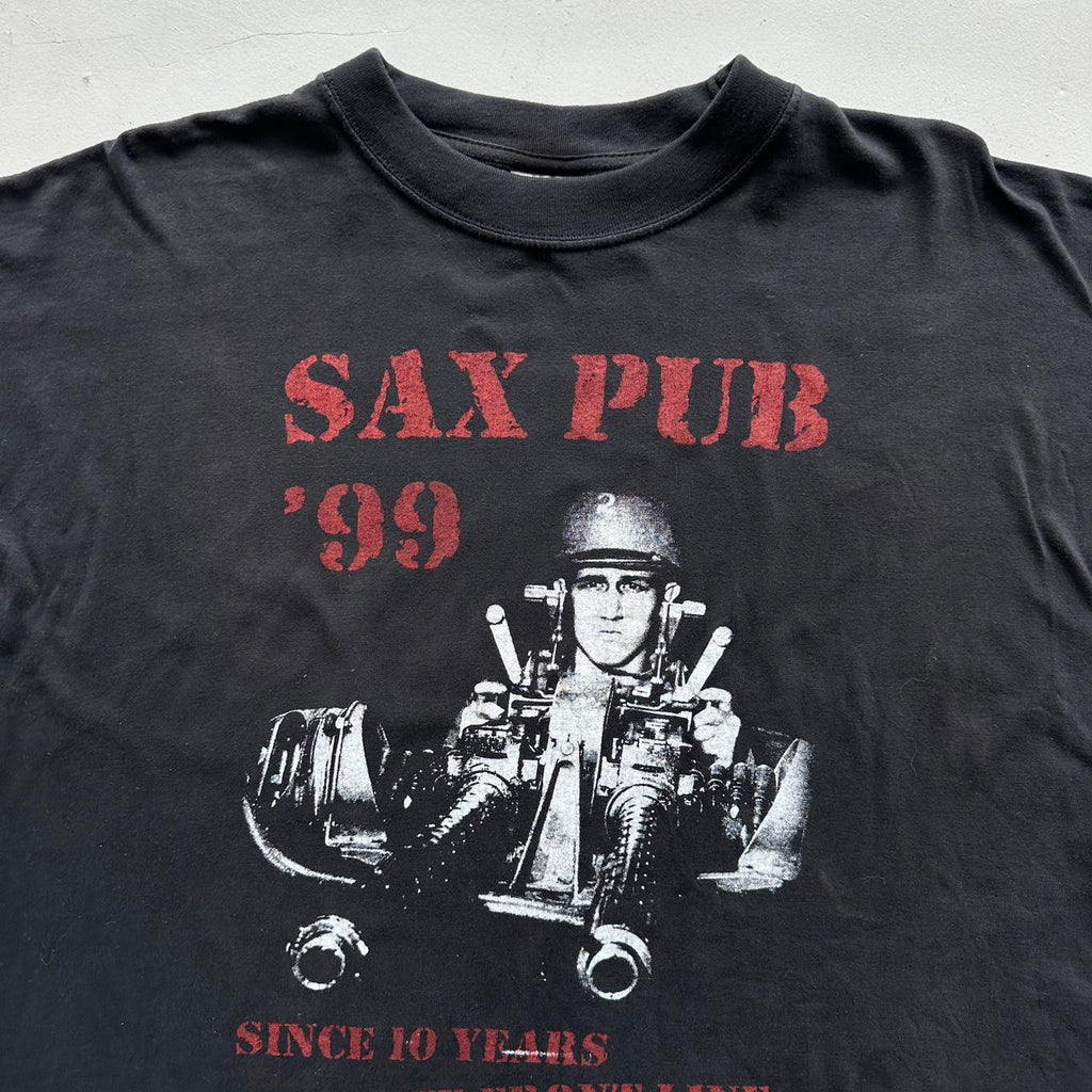 Black Sax Pub Punk? Vintage 90's T-shirt - XL