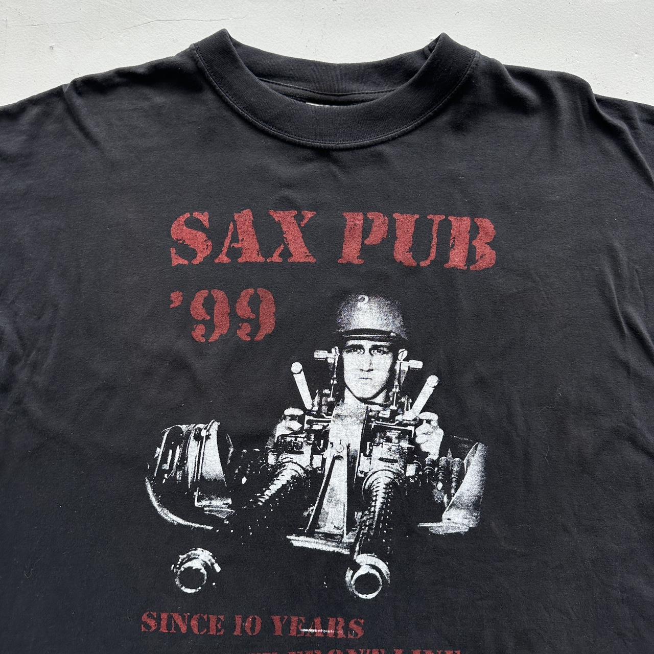 Black Sax Pub Punk? Vintage 90's T-shirt - XL