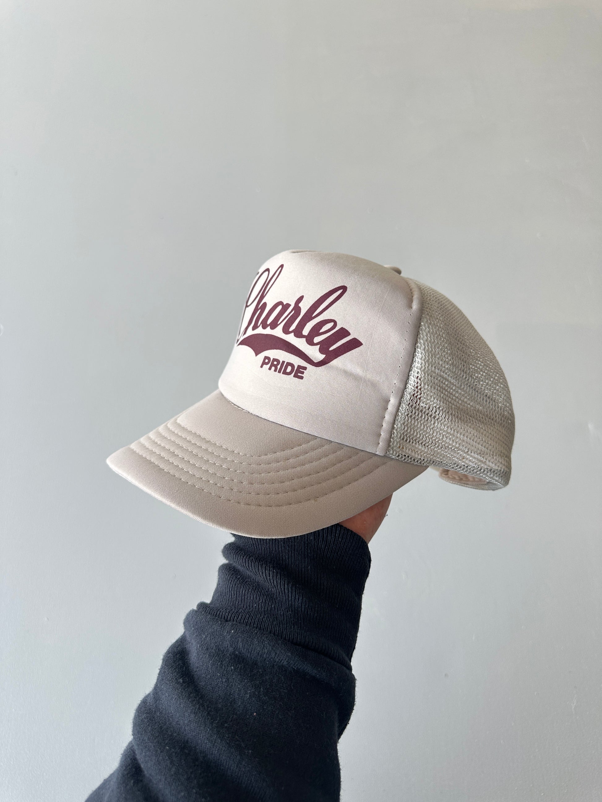 White Charley Pride 80's Vintage Foam Mesh SnapBack Trucker Cap