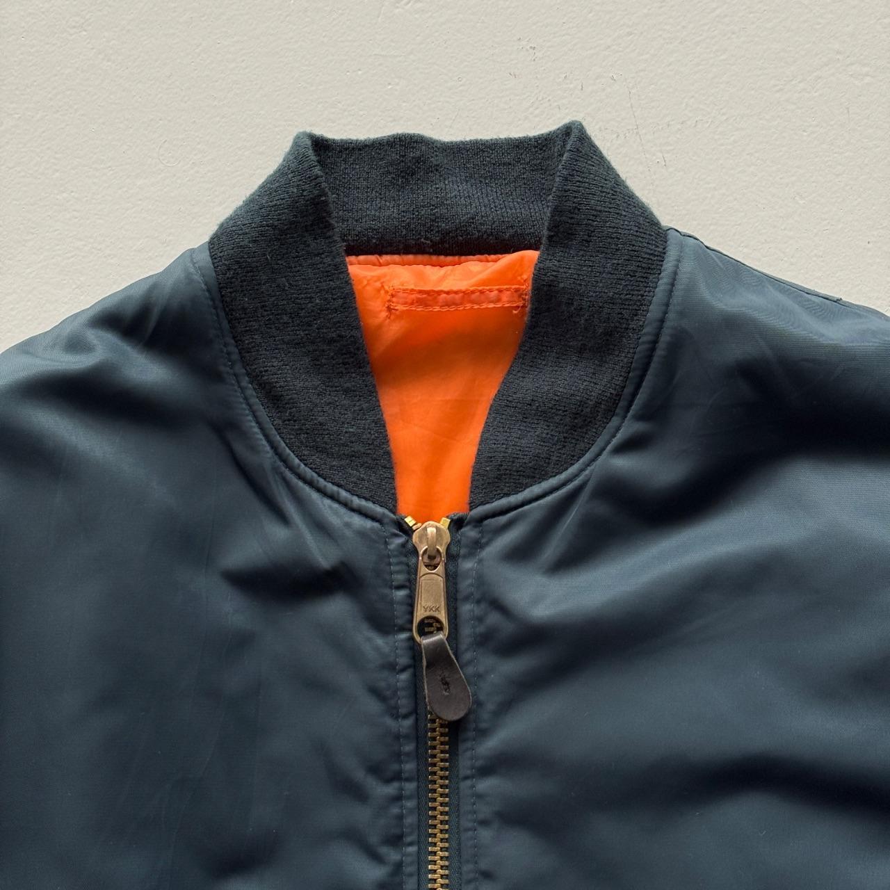 Navy Blue 80’s Vintage Bomber Jacket - XL