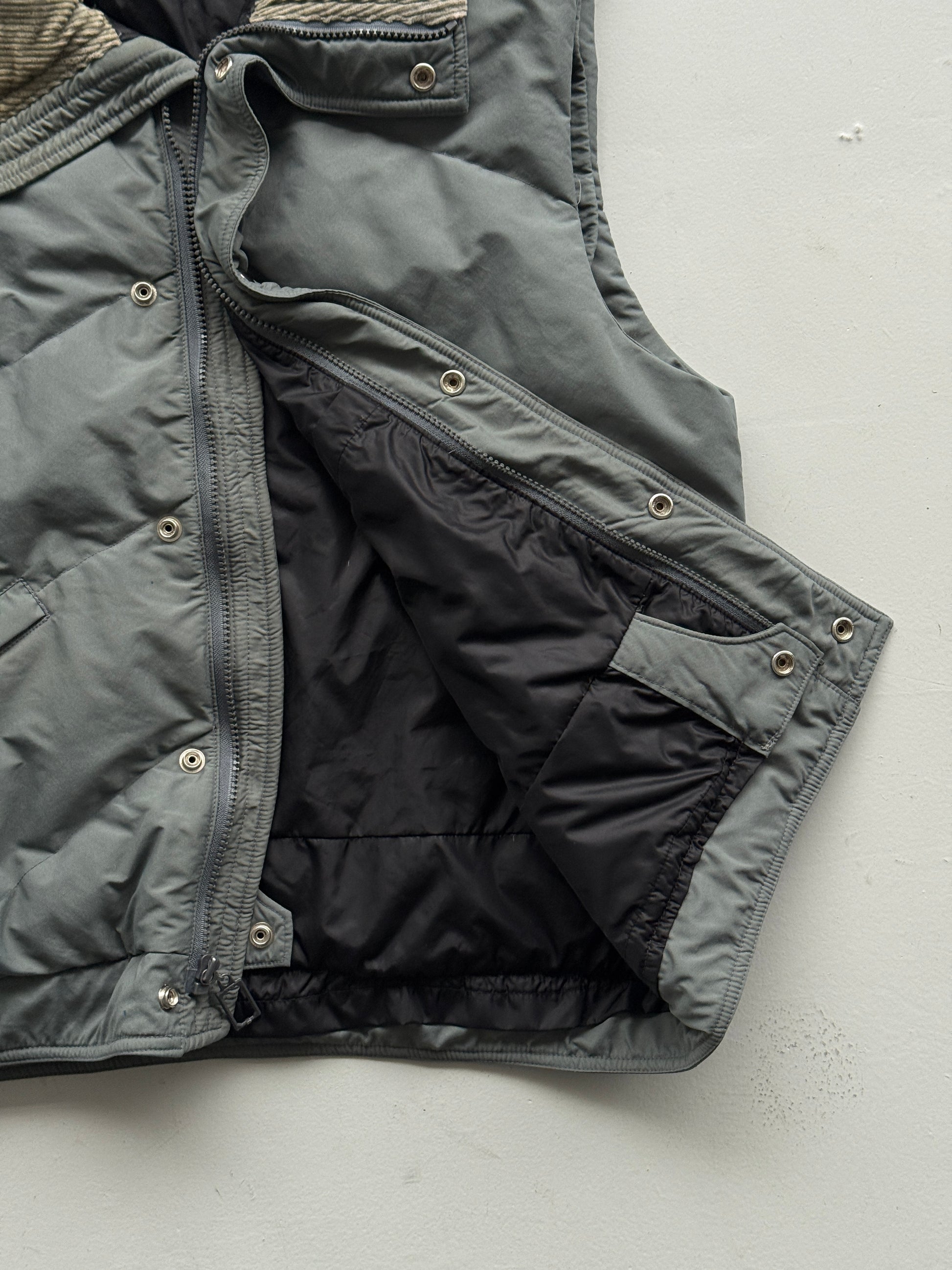 Grey Hermans 90's Vintage Puffer Vest Body Warmer - Large