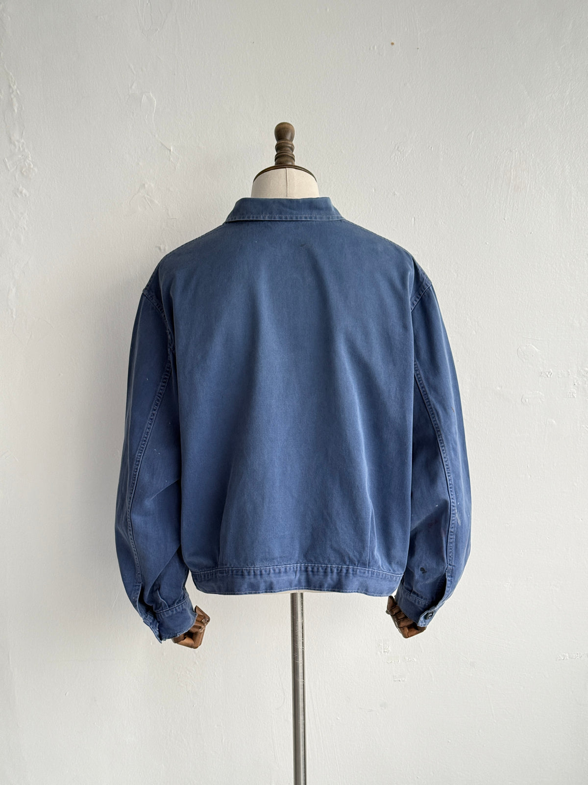 Blue French 1970's Vintage Workwear Chore Jacket CH547 - Large