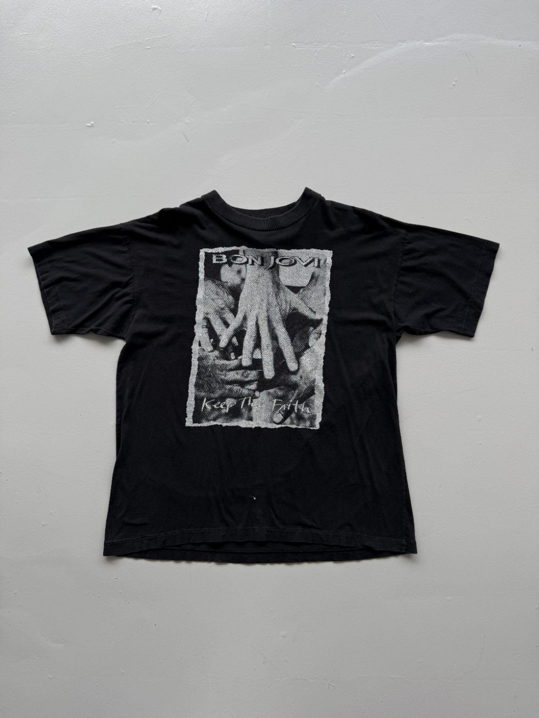 Bon Jovi Keep The Faith 90's Vintage Single Stitch Graphic Band T-Shirt - Large