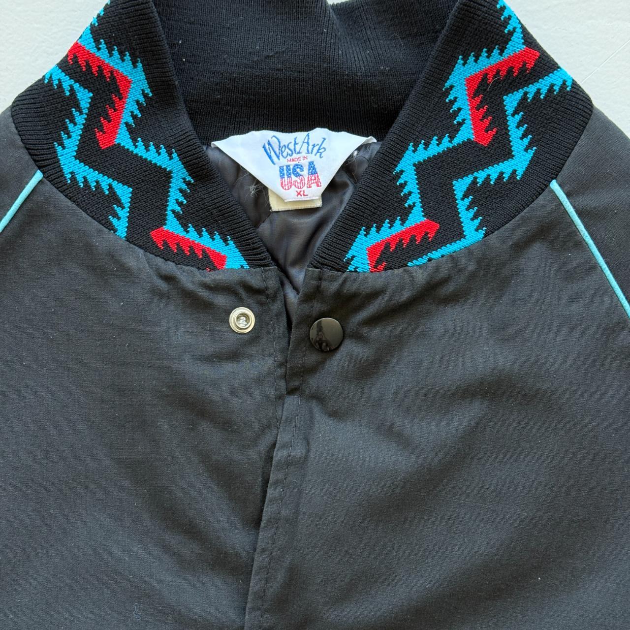 West Ark Patterned 90s Western Bomber Jacket - XL