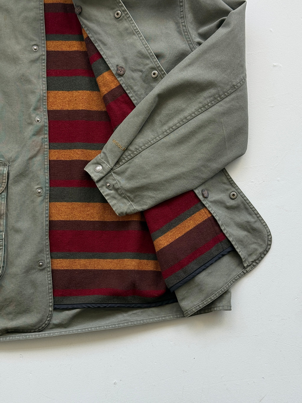 Woolrich Olive Barn Jacket Removable Inner 90's Vintage - XXL