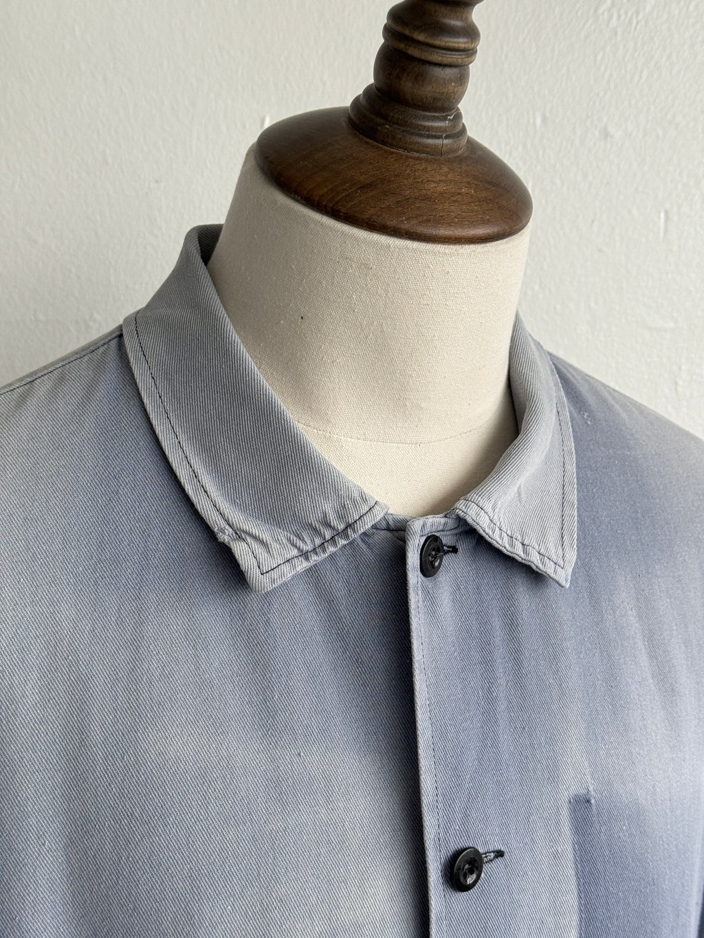 Faded Blue French 1960's Vintage Ghost Pocket Chore Jacket CH448 - Large