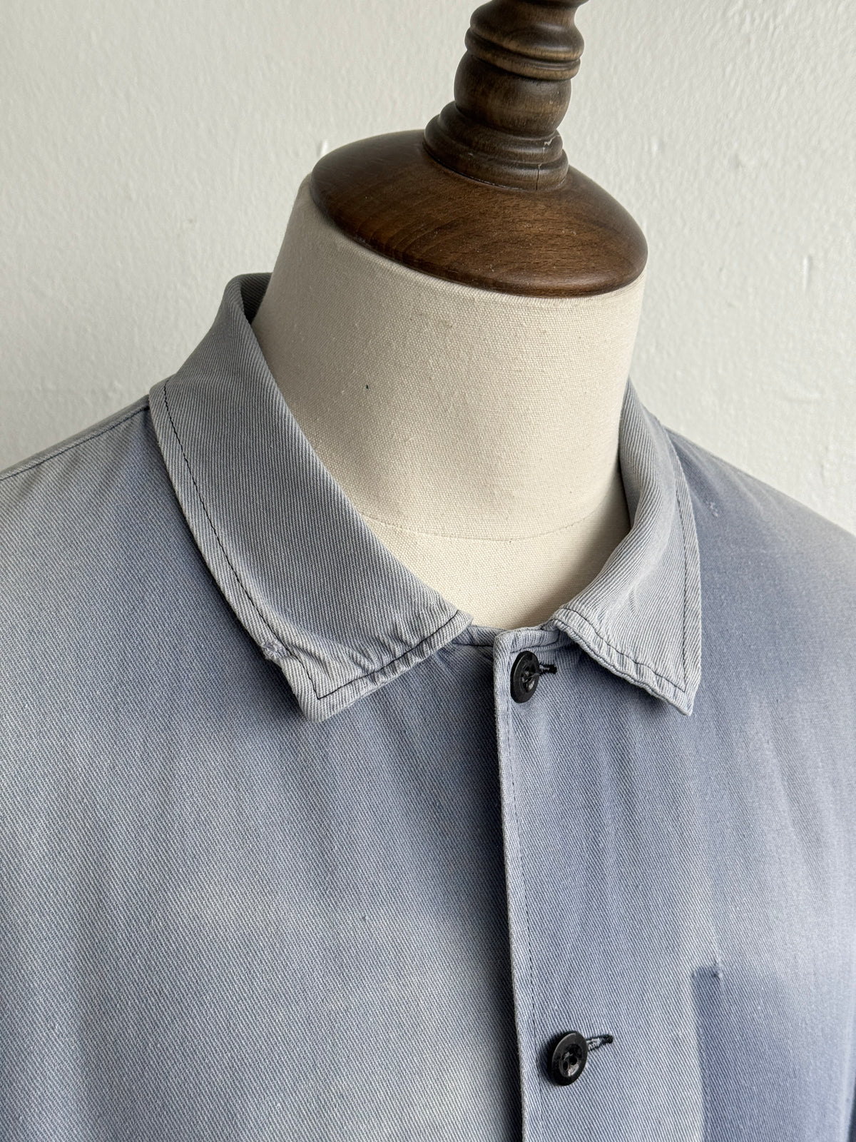 Faded Blue French 1960's Vintage Ghost Pocket Chore Jacket CH448 - Large