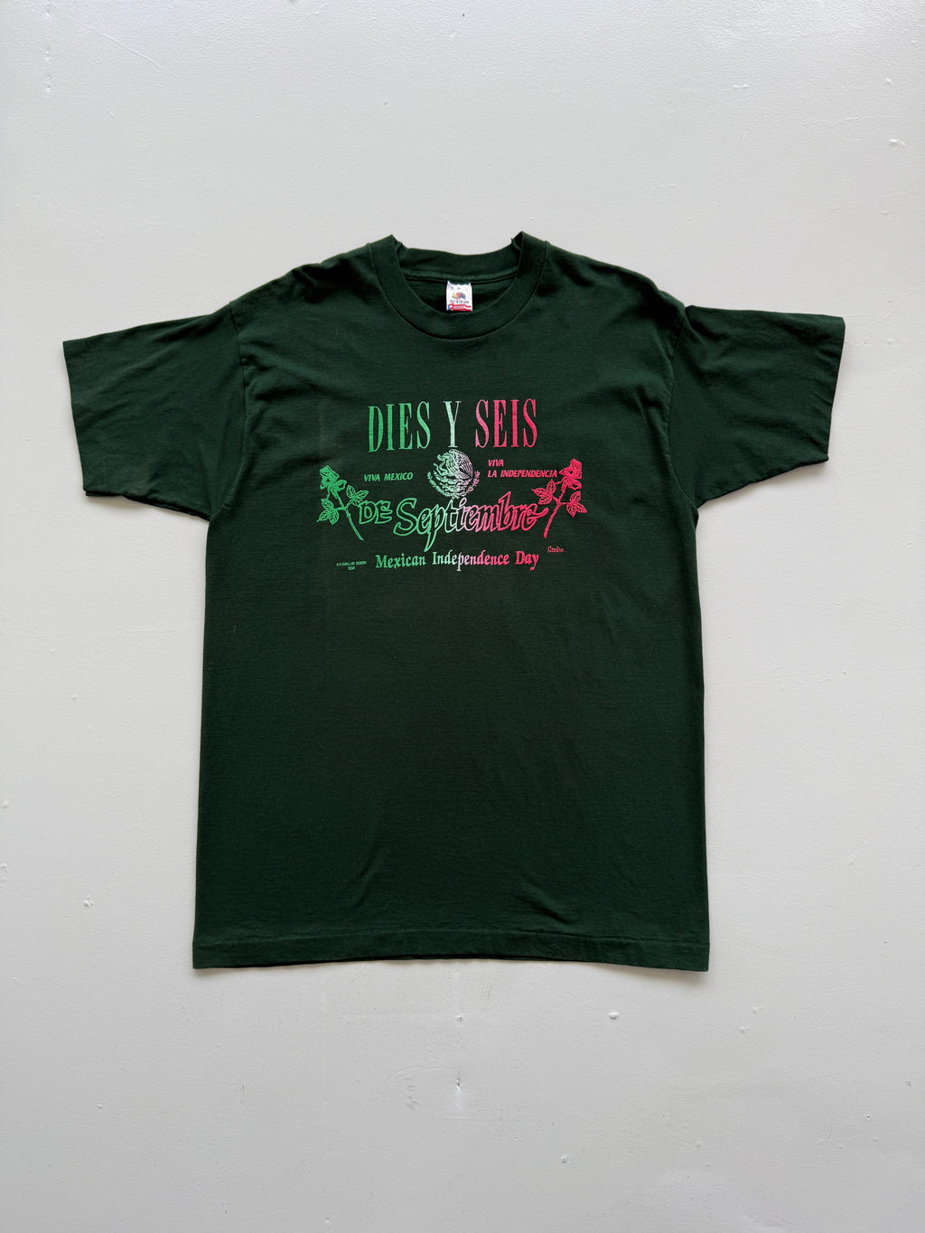 Green Mexican Independence Day 90's Vintage Graphic T-Shirt - XL