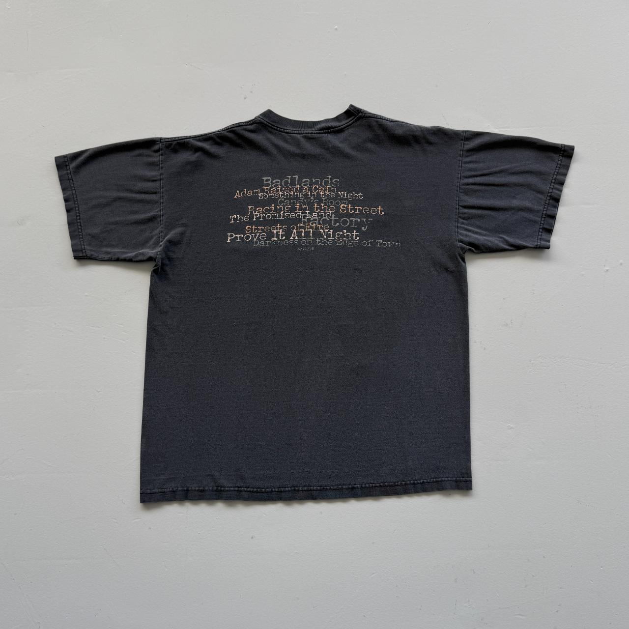 Black Bruce Springsteen Darkness on the Edge of Town 90s Vintage Graphic T-Shirt - XL