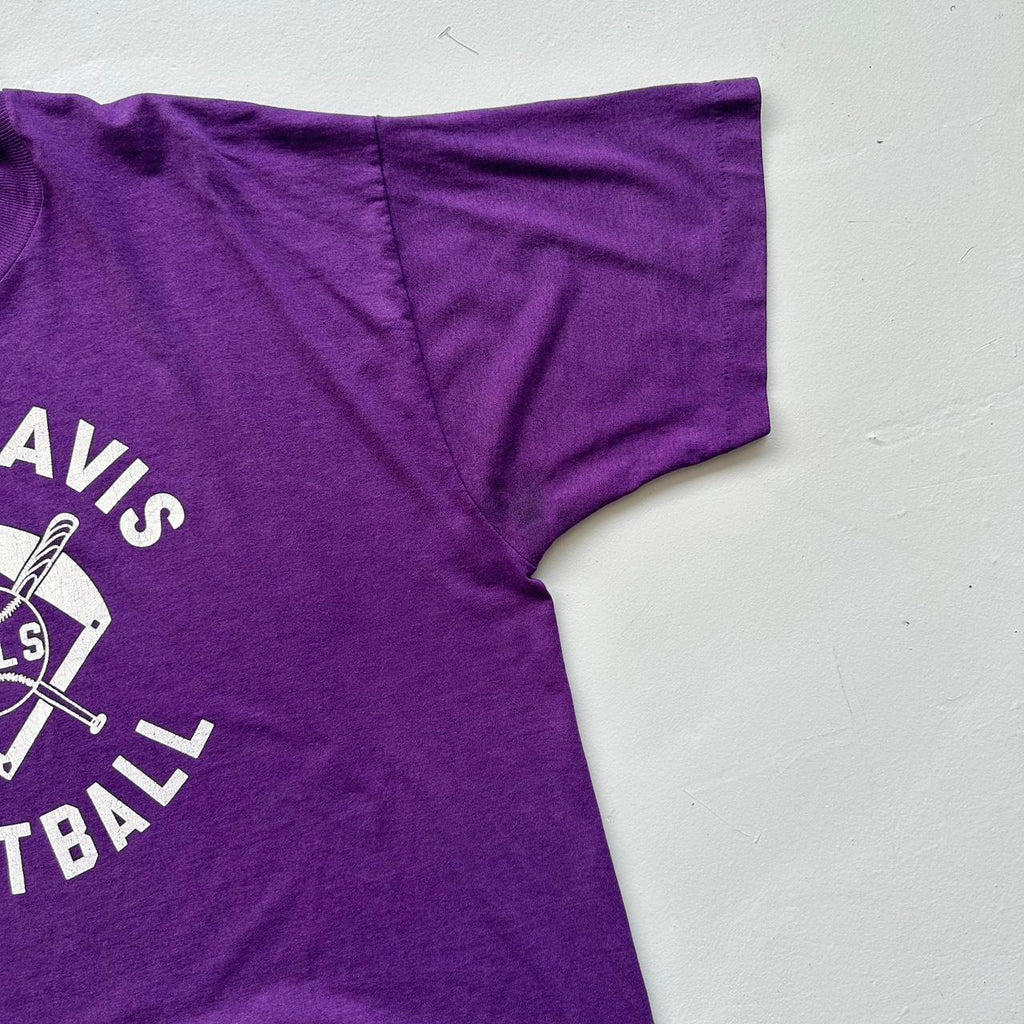 Purple Ben Davis Girls Softball 90s Vintage T-shirt - XL