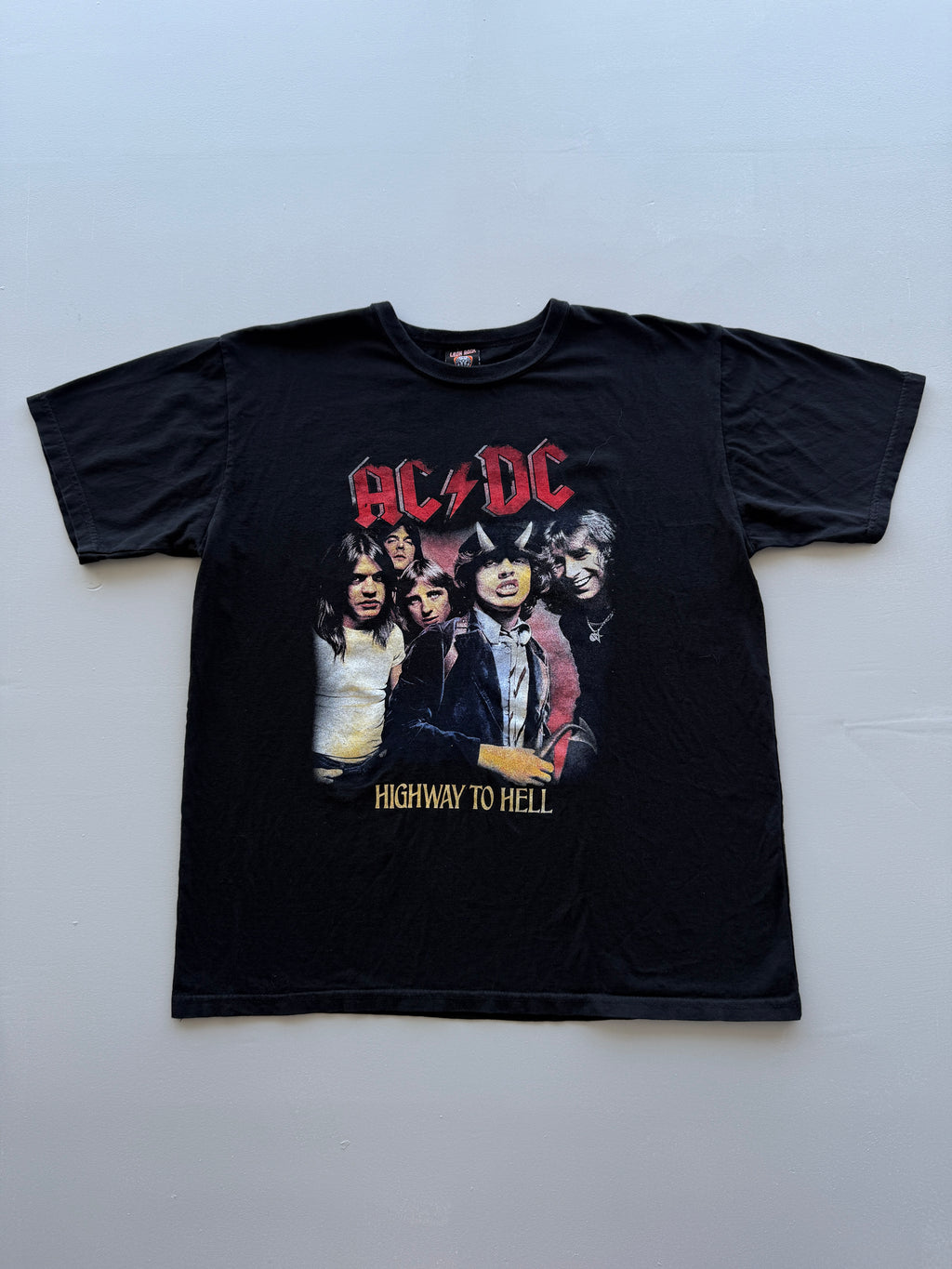 Black AC/DC Highway to Hell Vintage Graphic T-Shirt - XL
