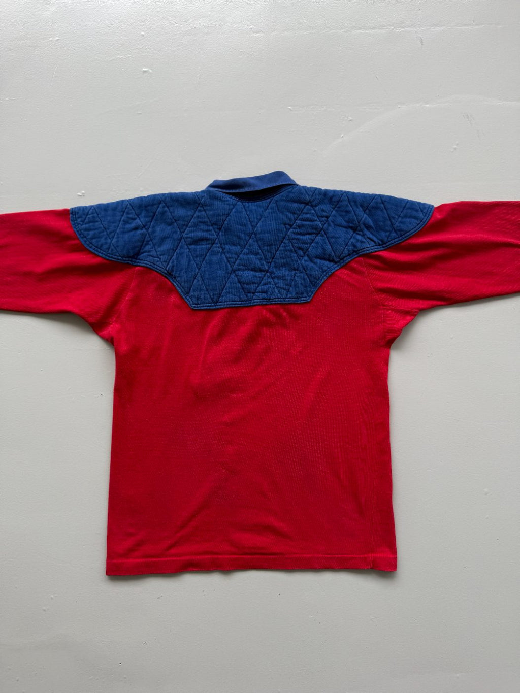 Le Coq Sportif Padded 70s Vintage Rugby Polo Jersey - Small/Medium