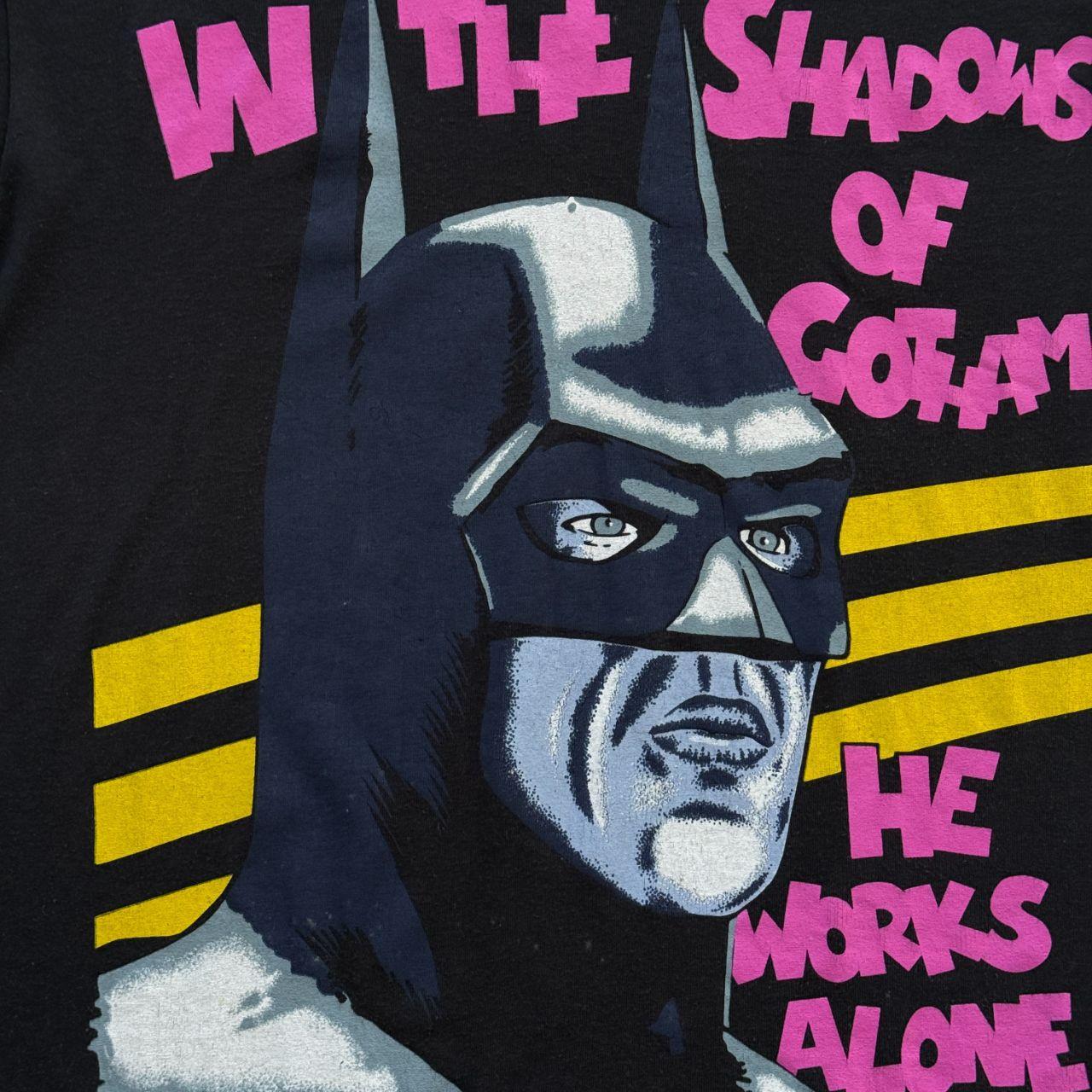 Black Batman 80s Vintage Comic Graphic T-Shirt - XL