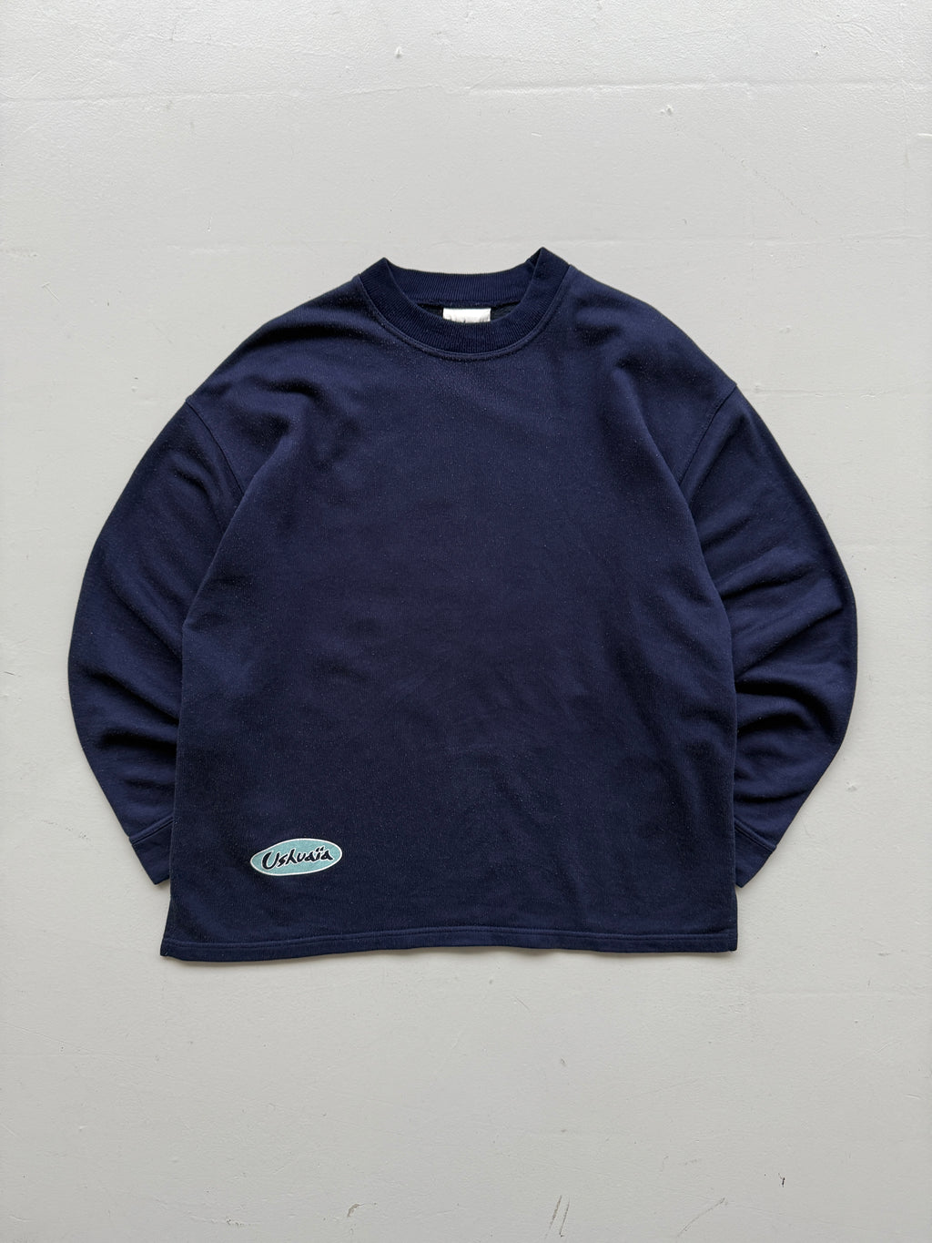 Navy Blue Ushuaia 90's Vintage Surfer Graphic Sweatshirt Jumper - Large