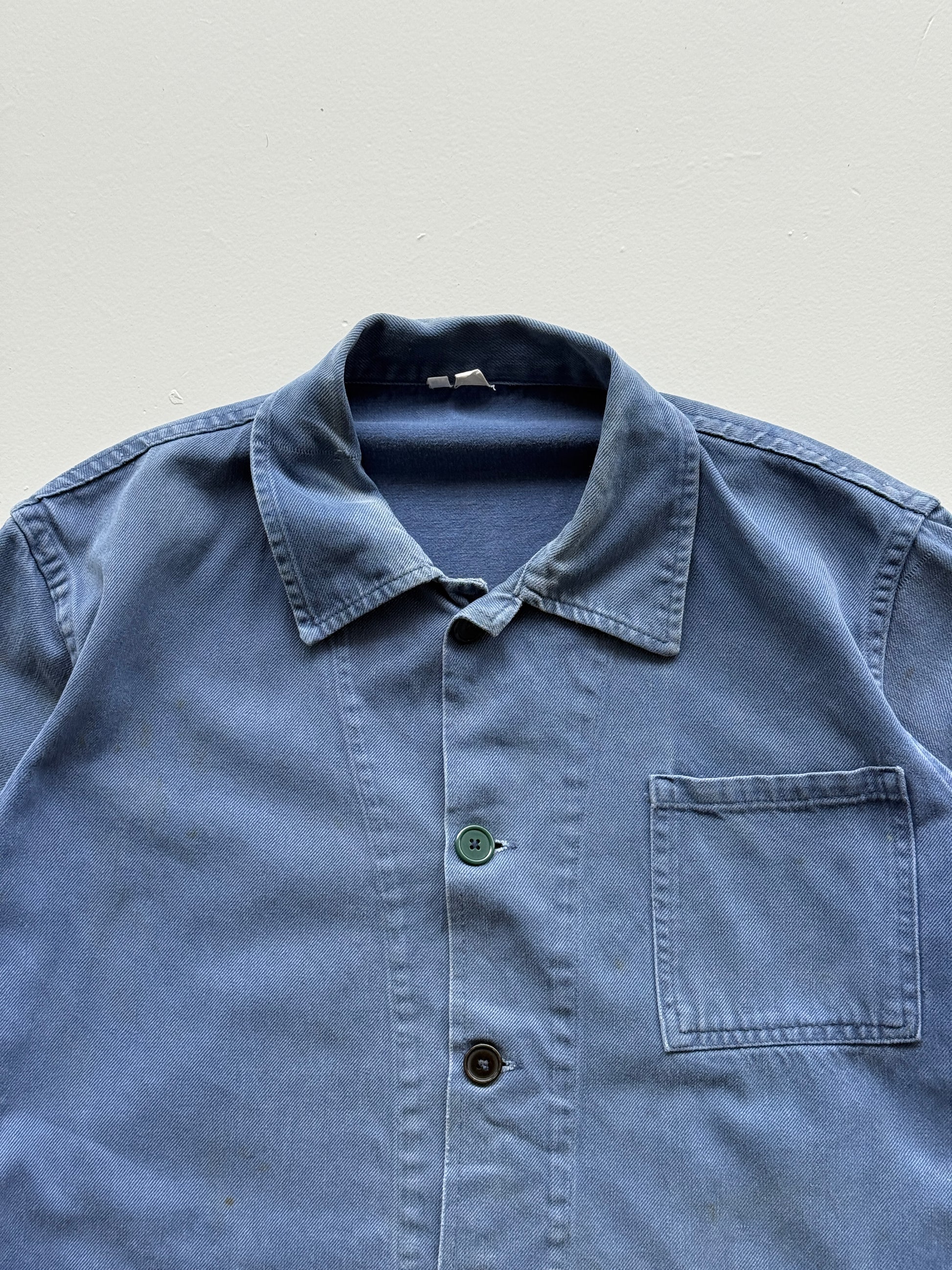 Blue French Chore Jacket 80's Vintage Workwear CH223 - Womens Small
