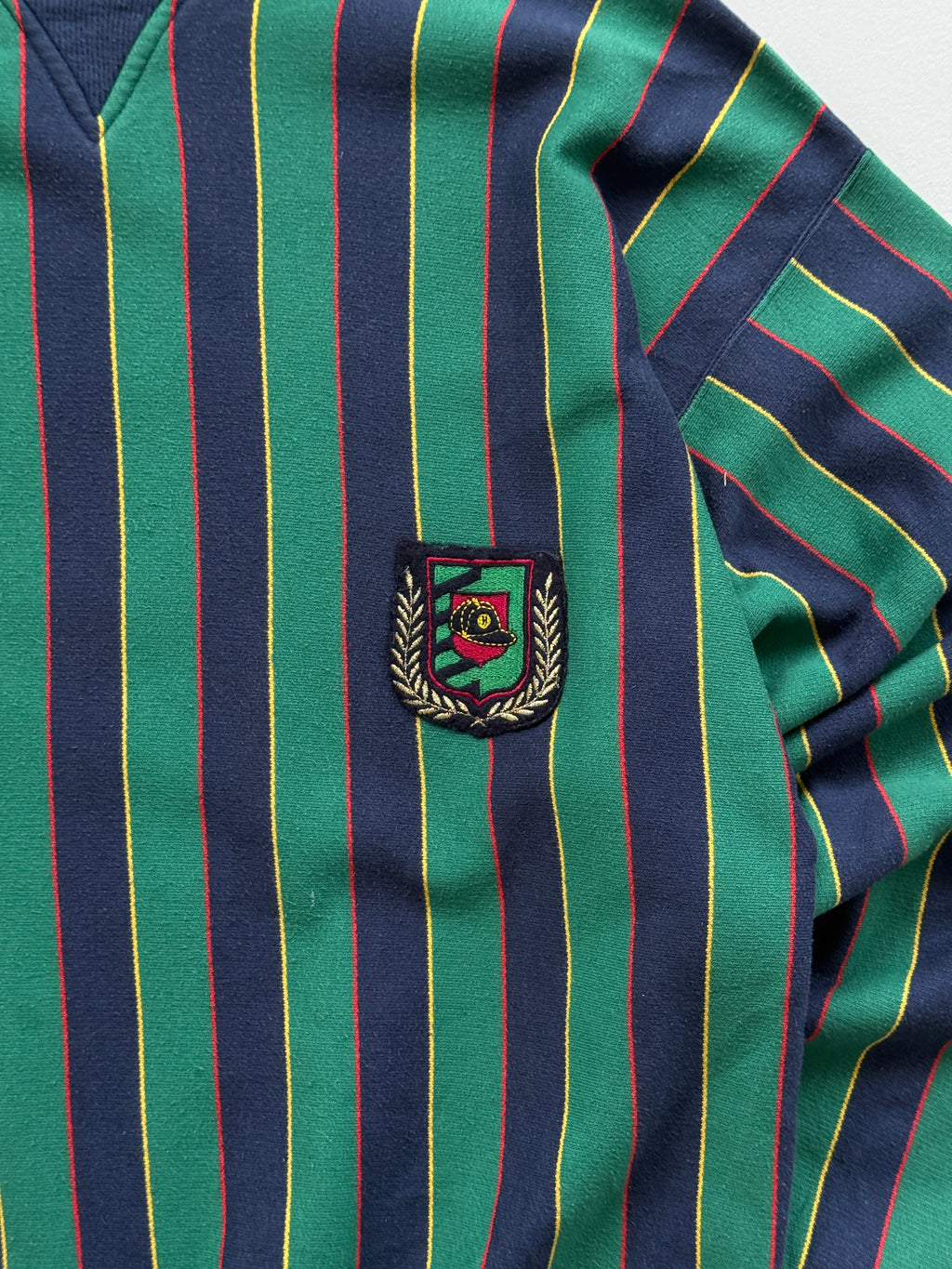 Daniel Hechter Paris Striped 80's Vintage Sweatshirt - Small