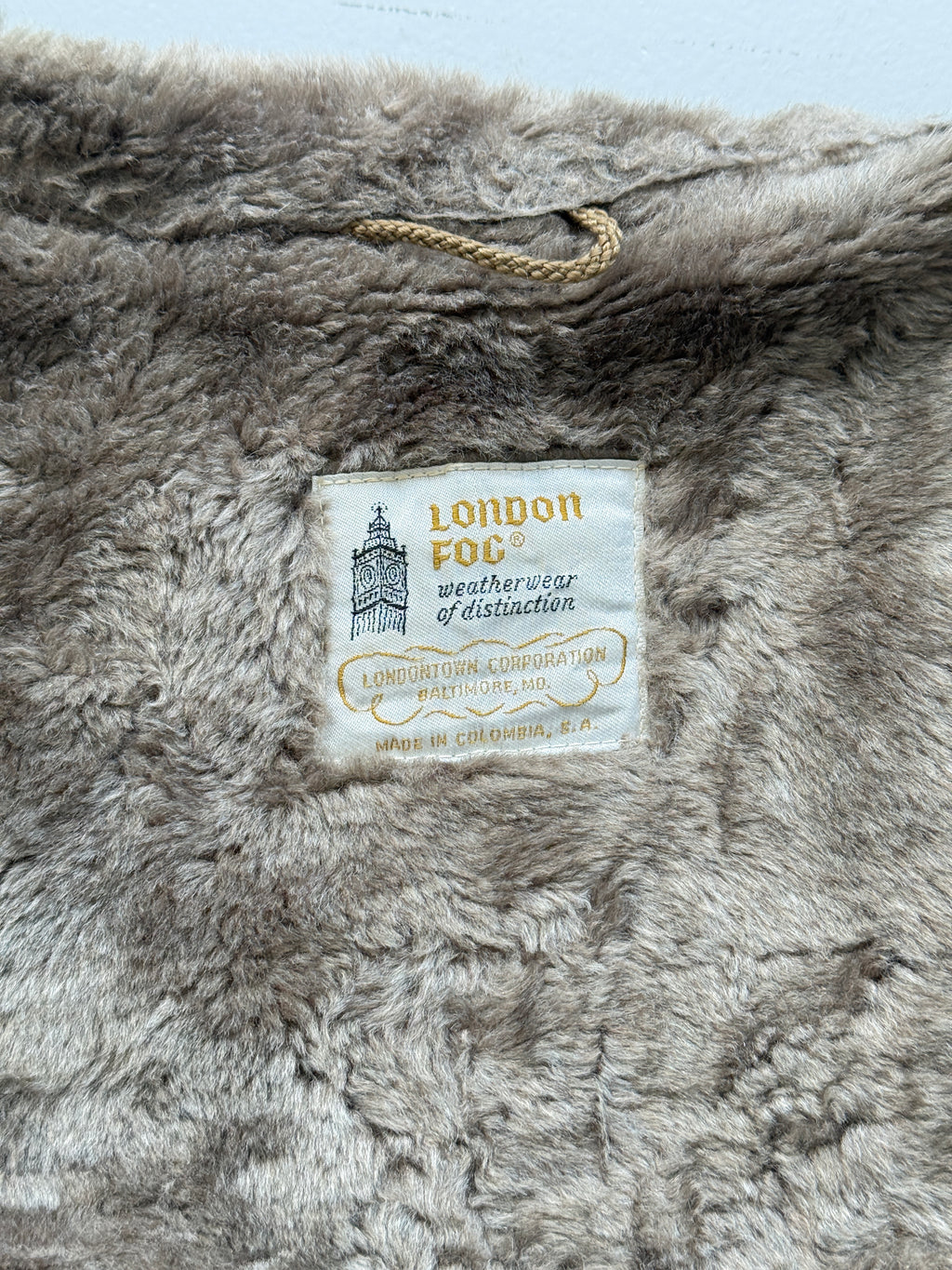 London Fog Faux Fur Collar 70's Vintage Hooded Jacket - Medium
