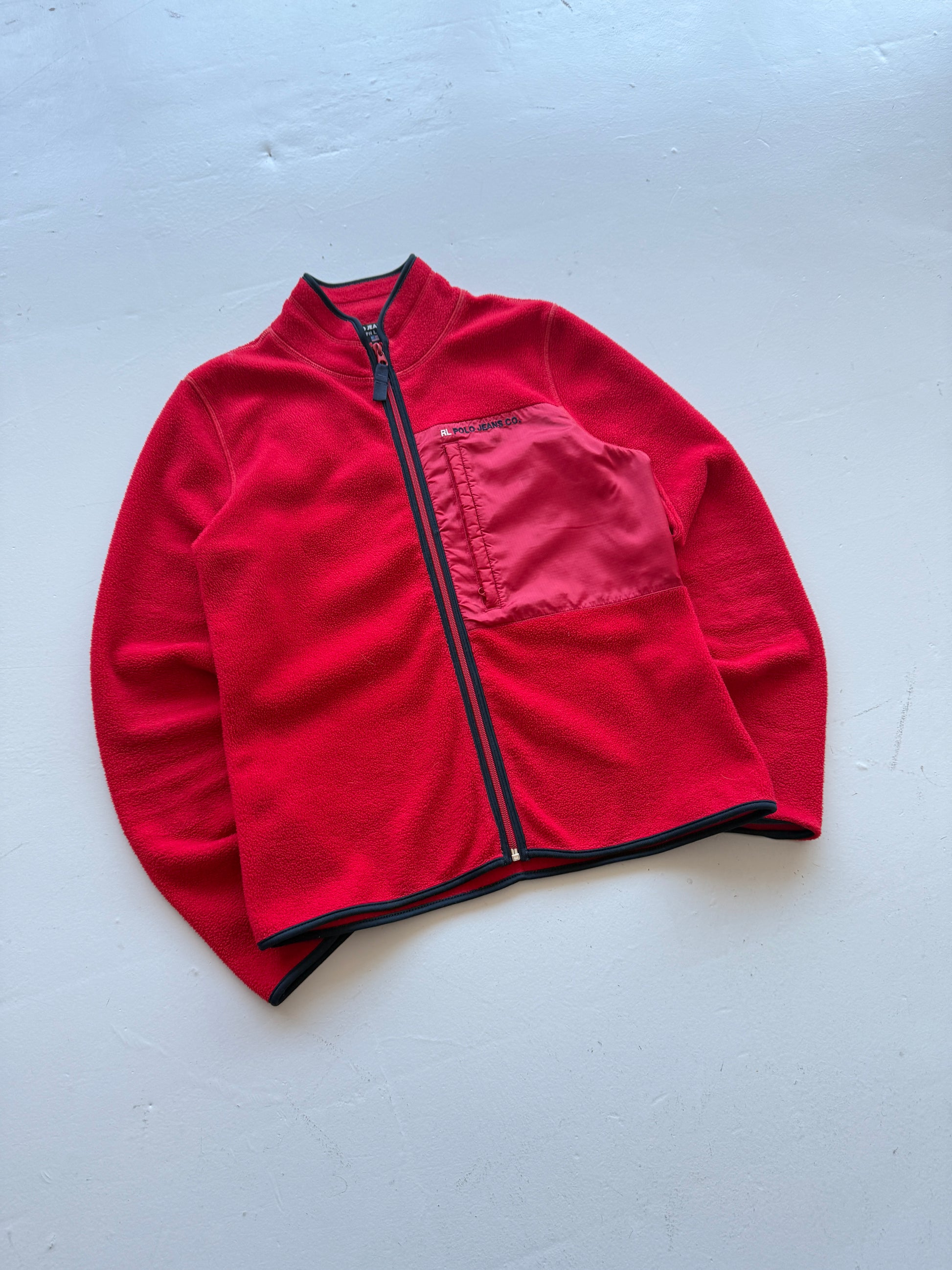 Red Polo Jeans Co 00's Full-Zip Fleece - Womens 8/10