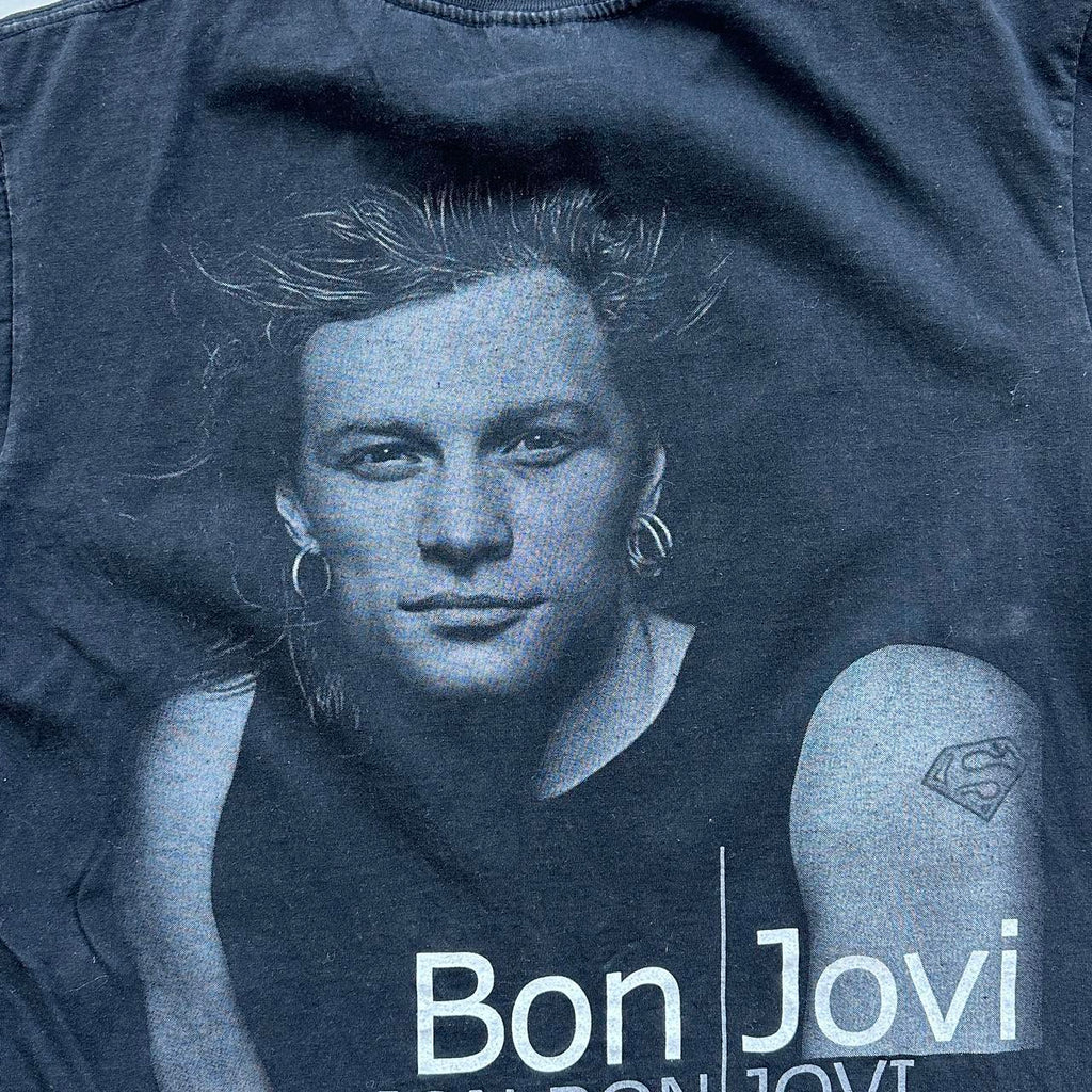 Bon Jovi Black 00s Vintage T-shirt - Large