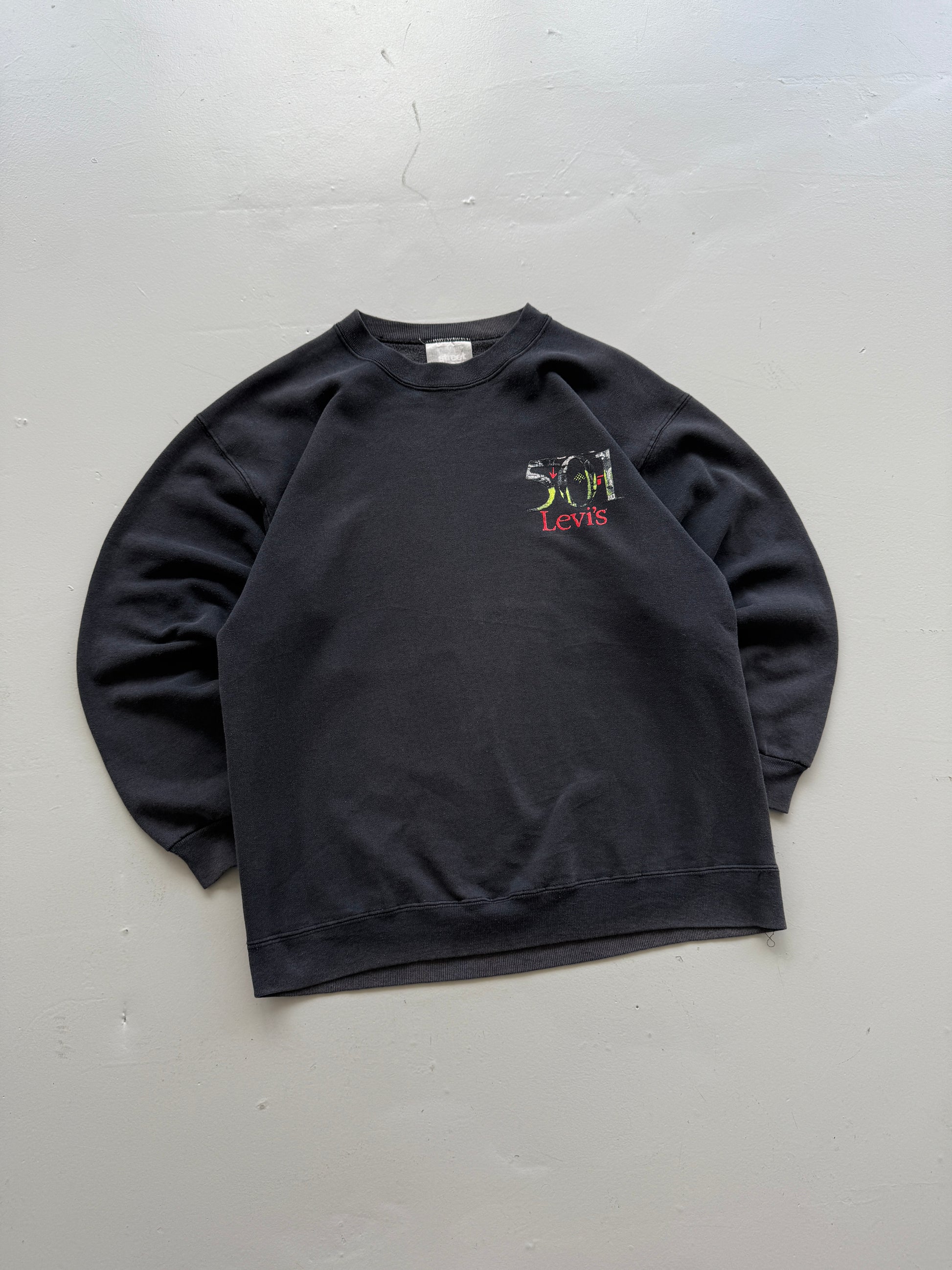 Levi's 501 City Blue 80's Vintage Graphic Sweatshirt - Medium