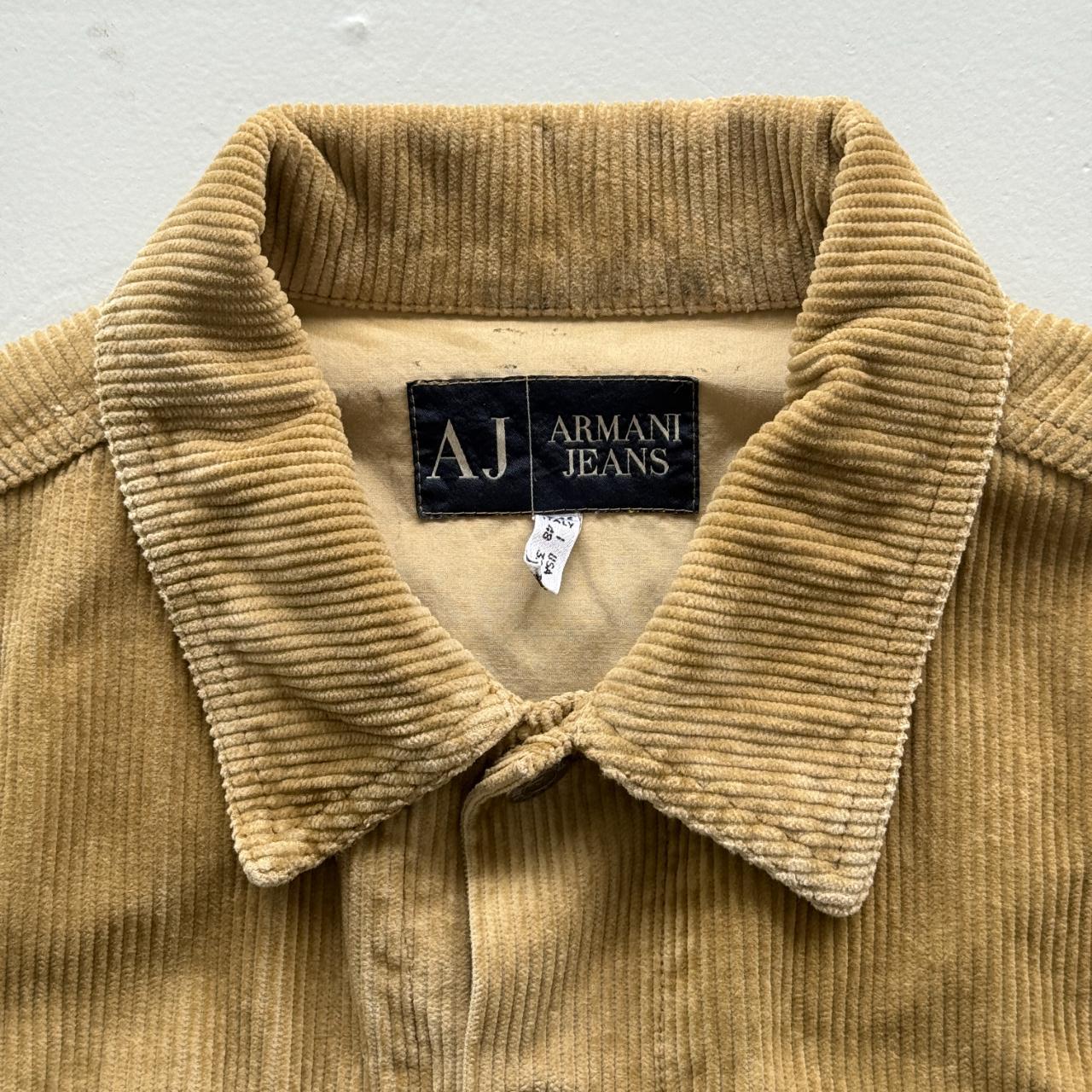 Brown Armani Jeans Corduroy Vintage Jacket - Womens Large Size 10/12