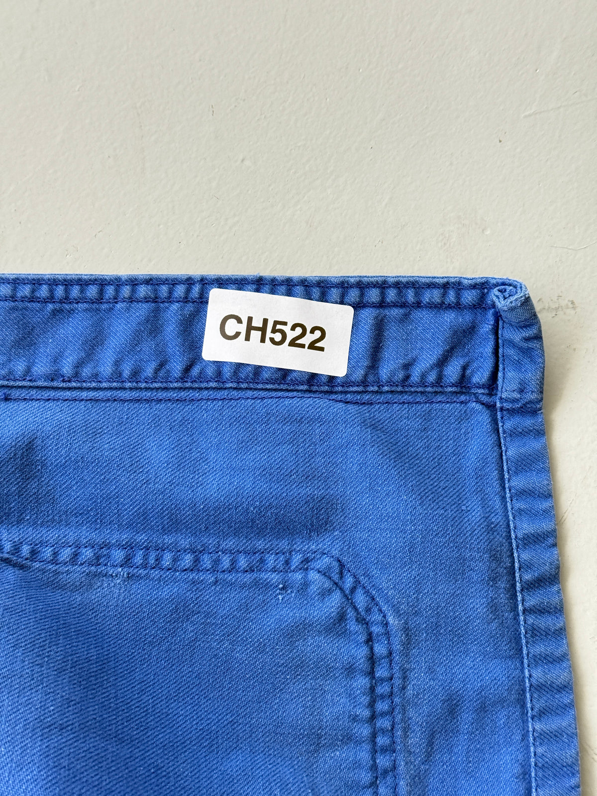 Thrashed Blue Adolphe Lafont 70's Vintage Workwear Chore Jacket CH522 - Small