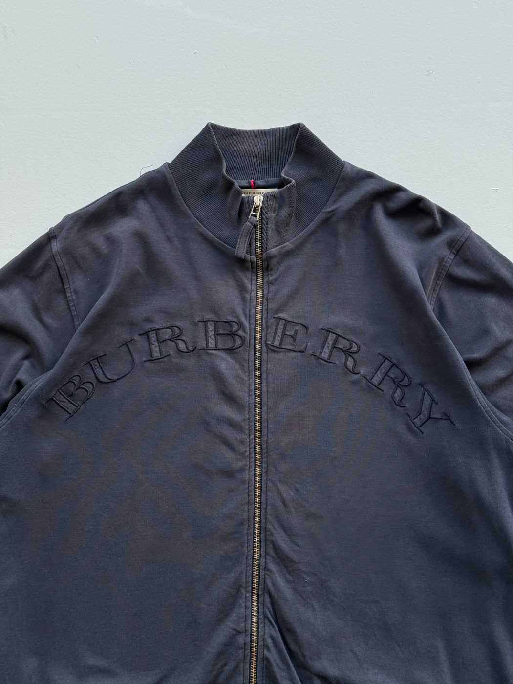 Burberry London Navy Full Zip Vintage Track Jacket - Large