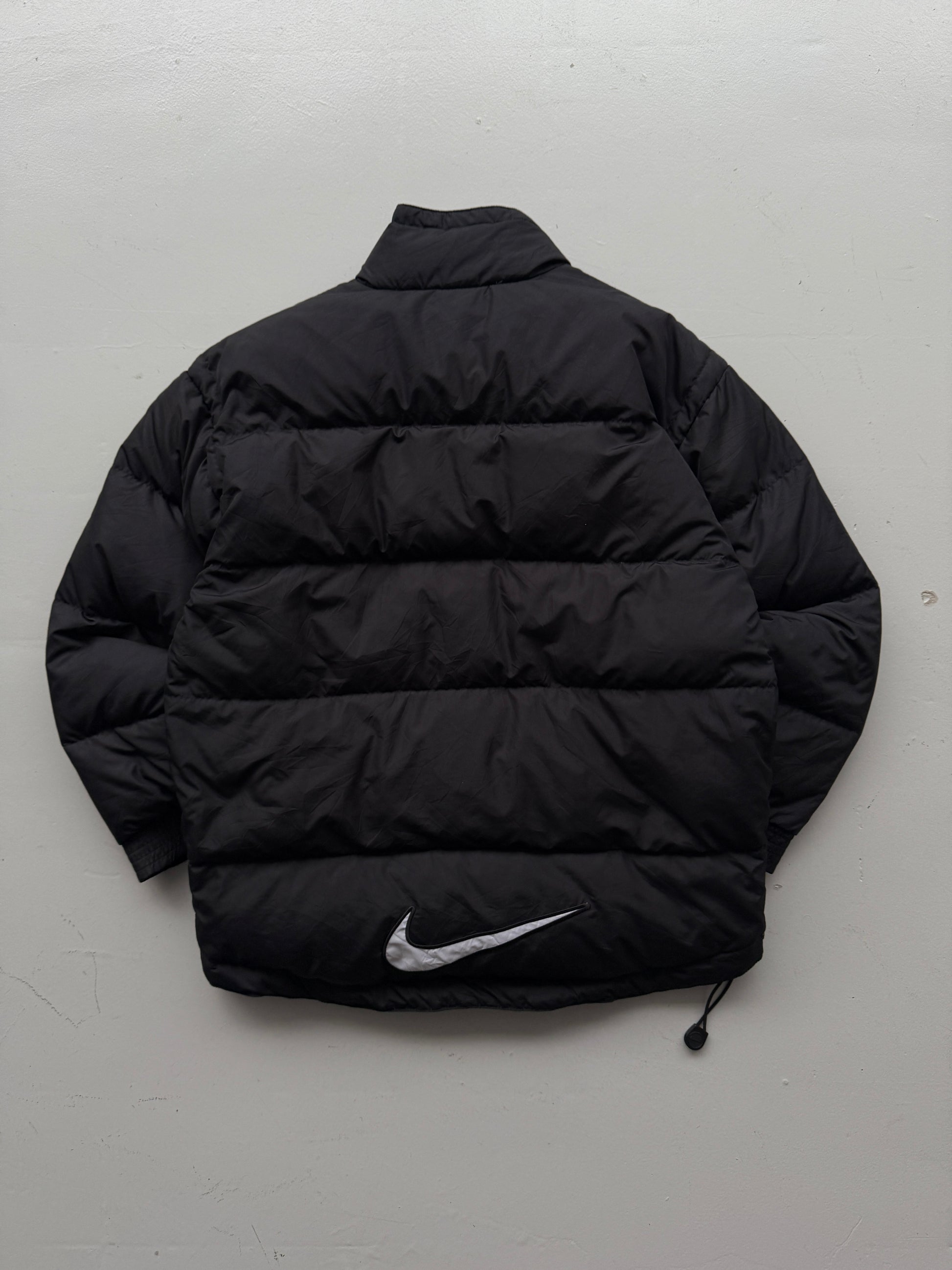 Black Nike  90's Vintage Padded Puffer Jacket Big Swoosh - XS/Small