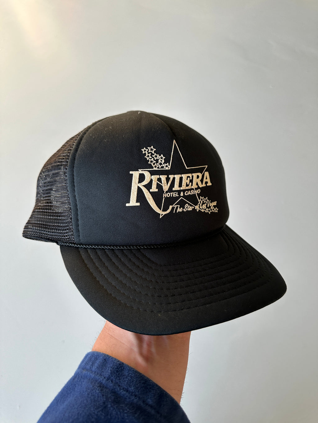Black Riviera Hotel & Casino Las Vegas Vintage Foam & Mesh SnapBack Trucker Cap
