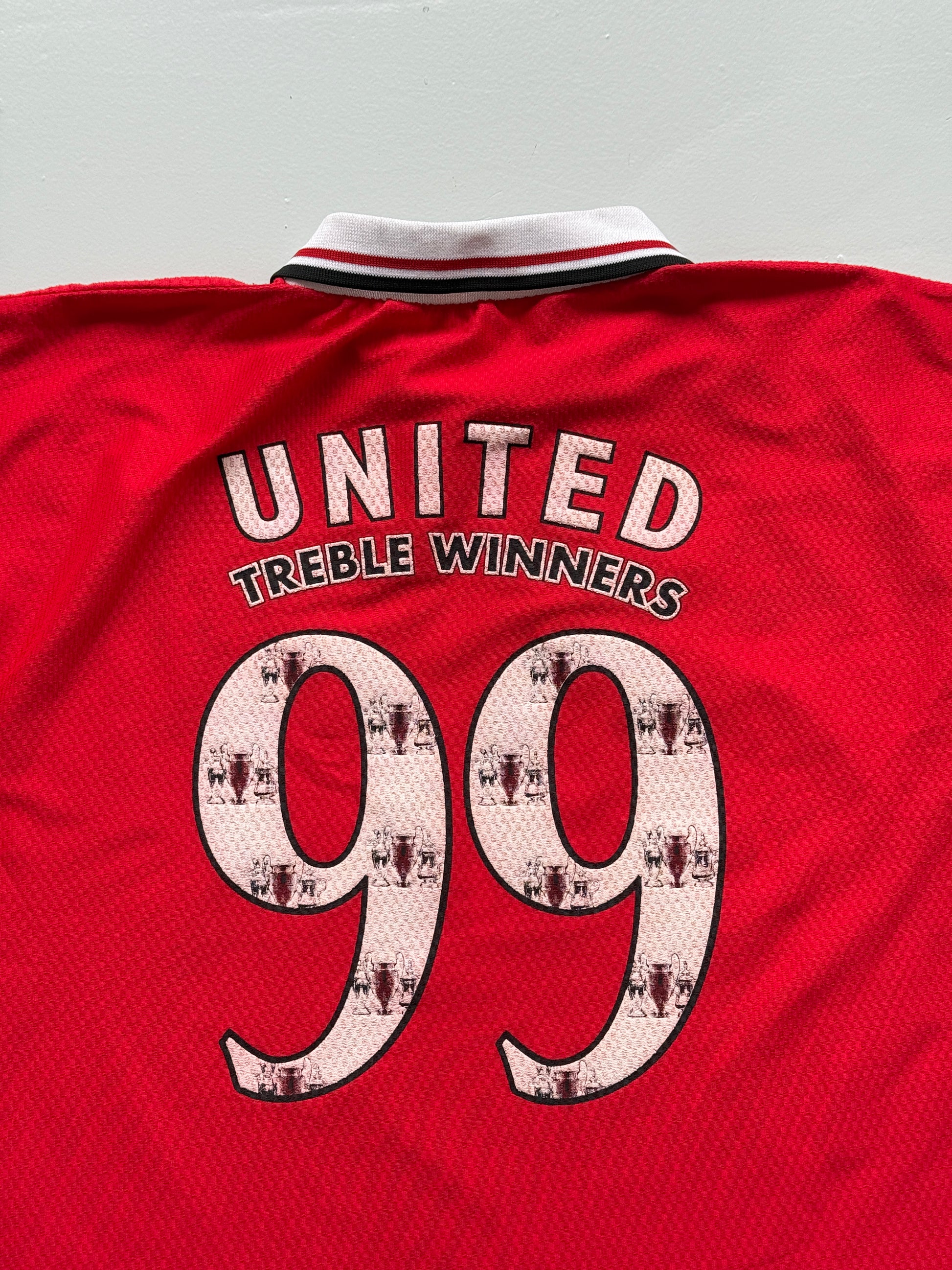Manchester United Treble Winners 1999 Vintage Novelty Football Shirt - Large