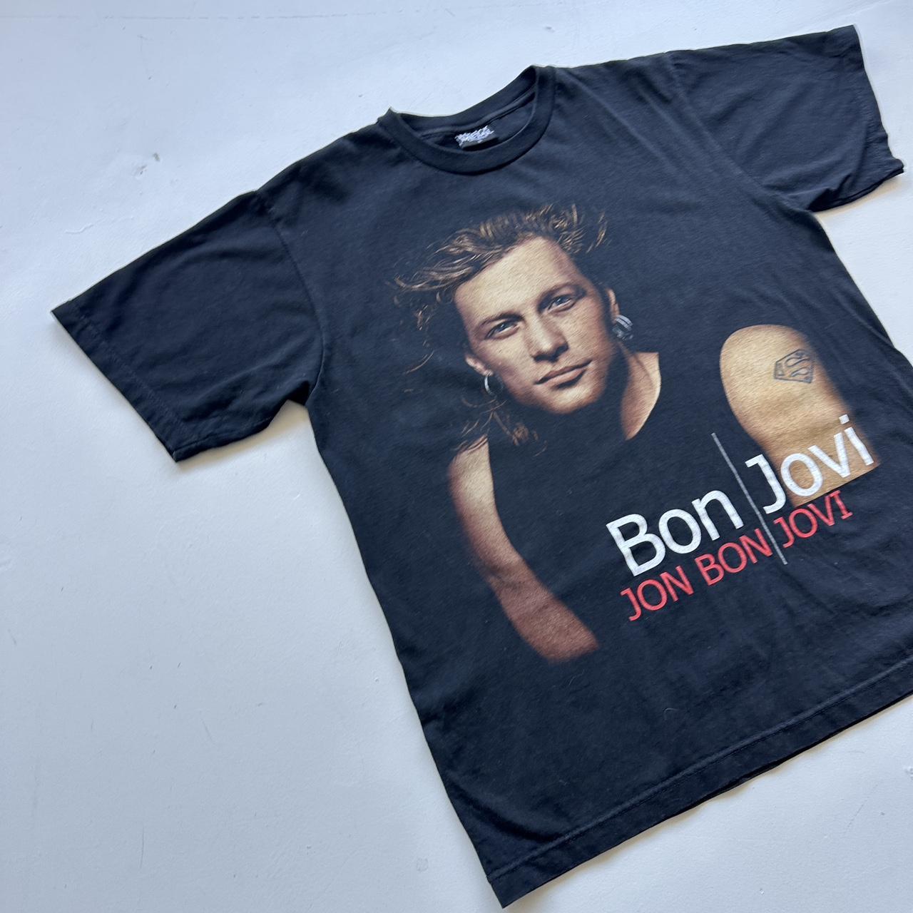 Bon Jovi Black 00s Vintage T-shirt - Large