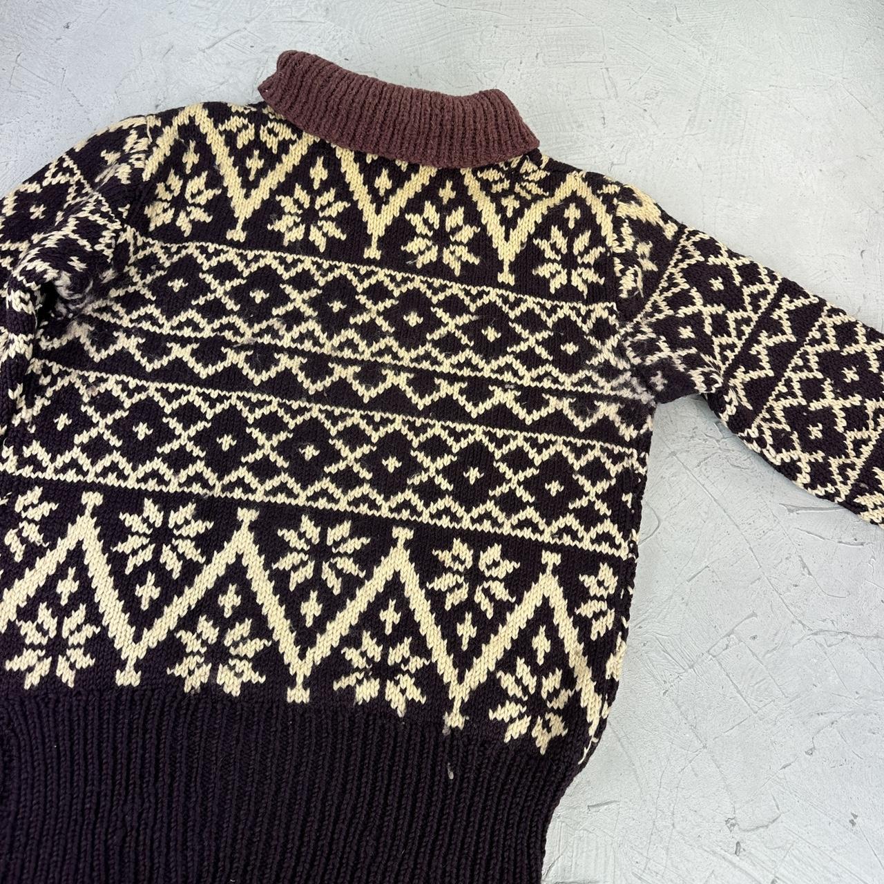 Hand Knit 90's Woollen Sweatshirt - Large