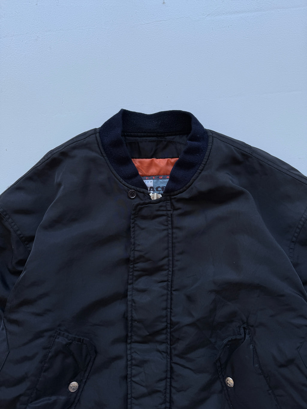 Black Acro Pole 90's Vintage Bomber  Jacket - Medium