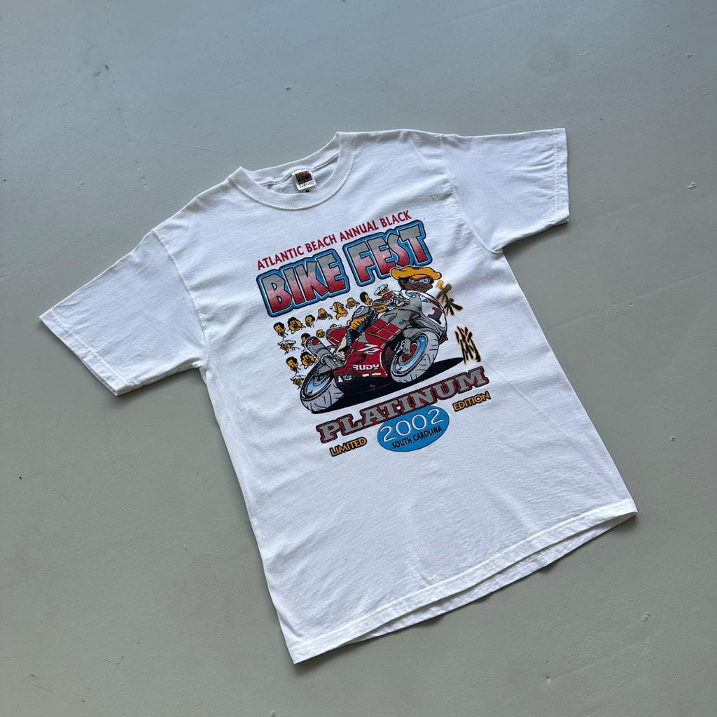White Bike Fest 2002 Atlanta 00s Vintage T-shirt - Large