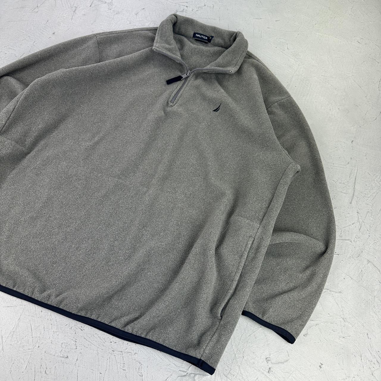 Grey Naurtica Quarter-Zip 90s vintage Fleece - 2XL