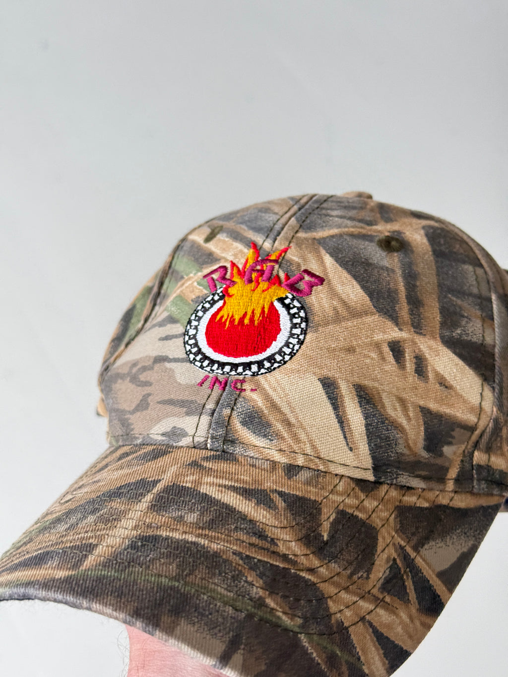 Green Camo RAB INC. Vintage Cotton SnapBack Trucker Cap