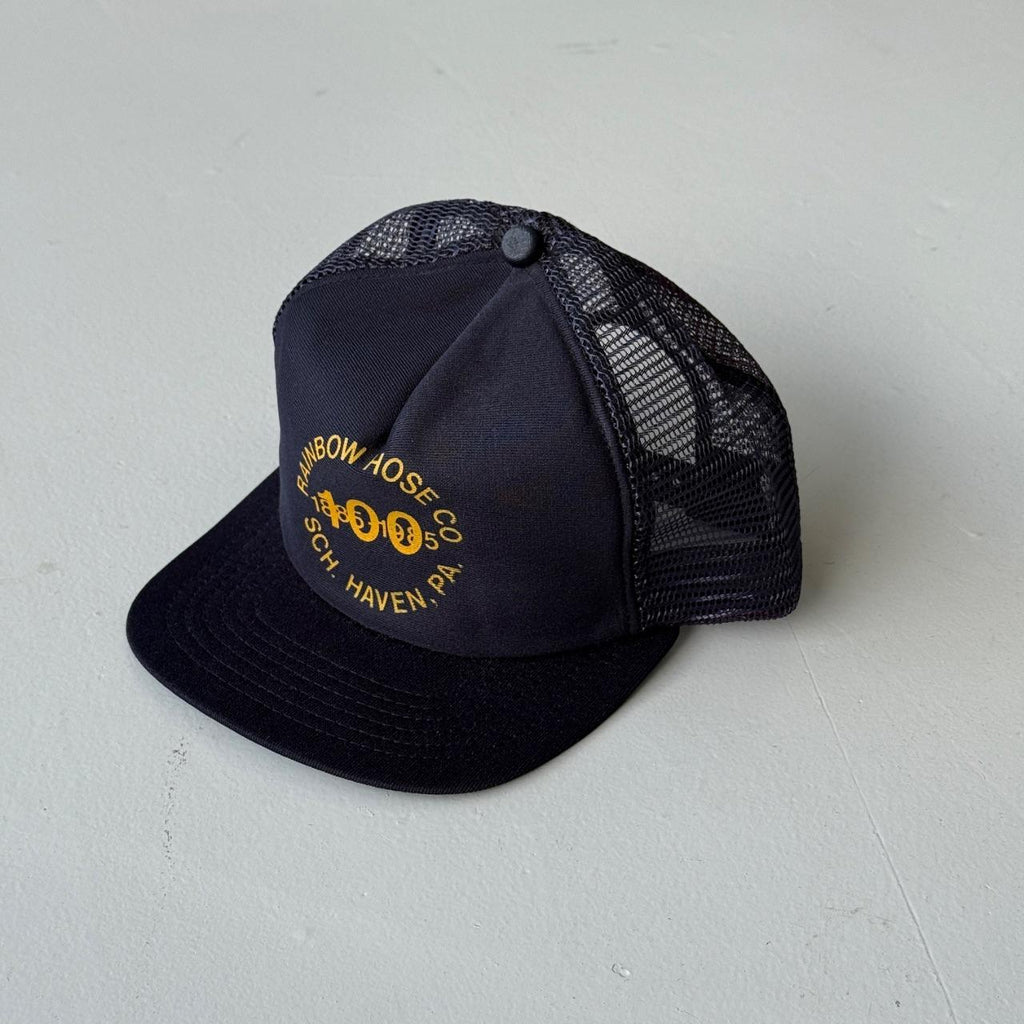 Navy Rainbow Hose Co Vintage Foam and Mesh SnapBack Trucker Cap