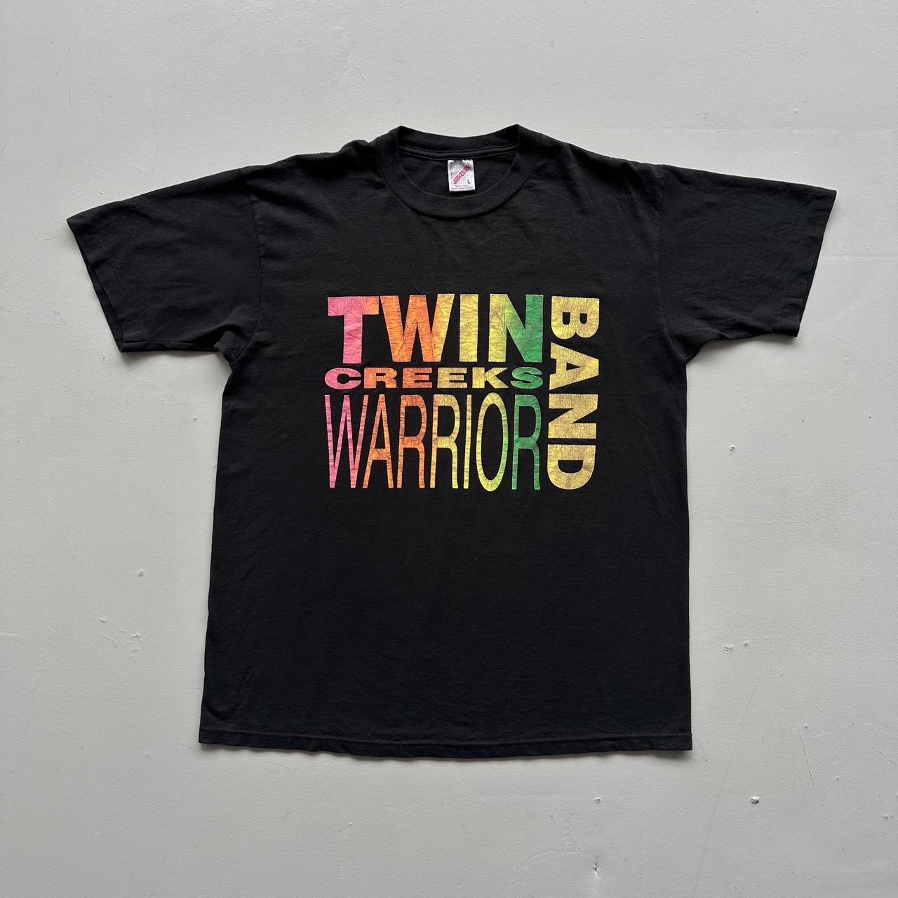 Black Twin Creeks Warrior Band 90s Vintage T-shirt - Large