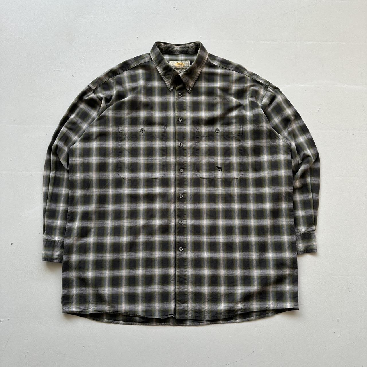 Khaki Green & Grey 90s Camel Vintage Shirt - 2XL