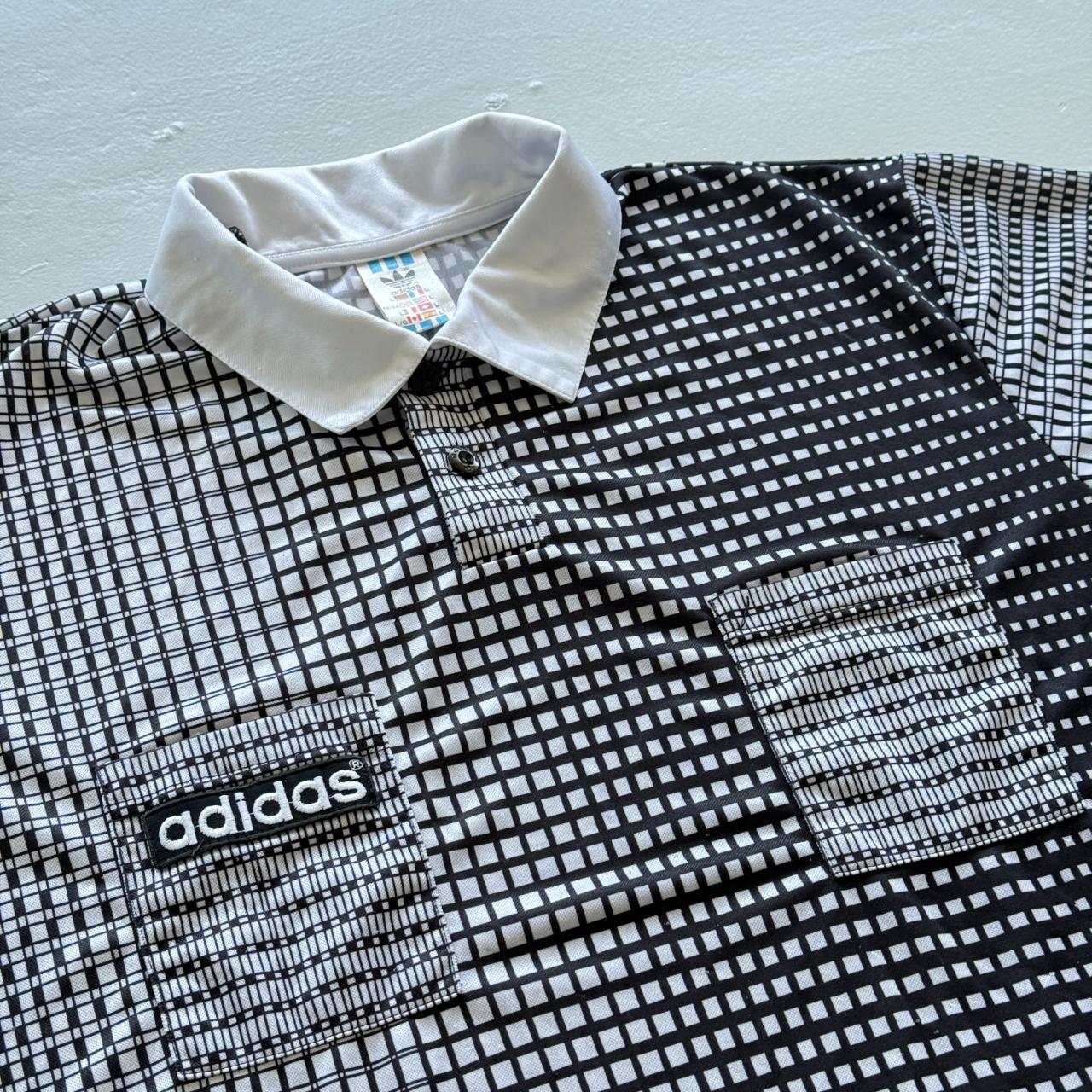 Grey Adidas 80's Vintage Football Shirt - Large