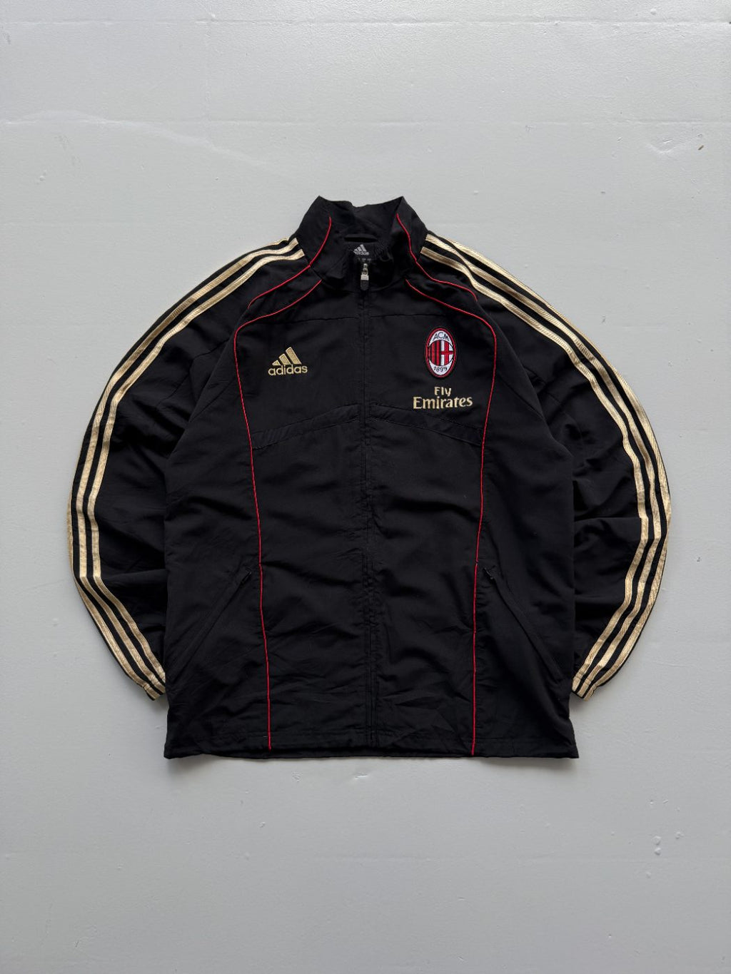 Adidas AC Milan Fly Emirates 2010/11 Vintage Football Track Jacket - Medium