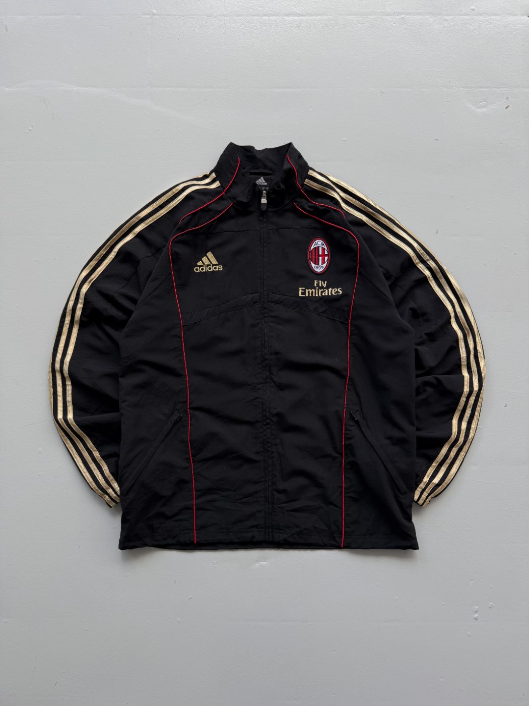 Adidas AC Milan Fly Emirates 2010/11 Vintage Football Track Jacket - Medium