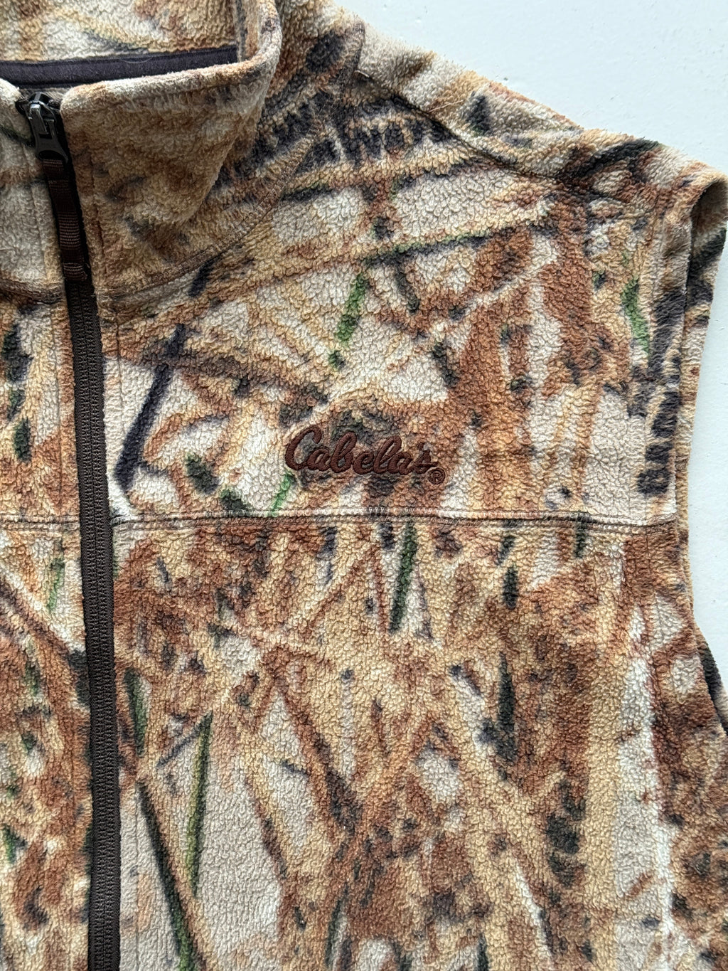 Real Tree Camo Vintage 90's Cabela's Fleece Vest - Medium