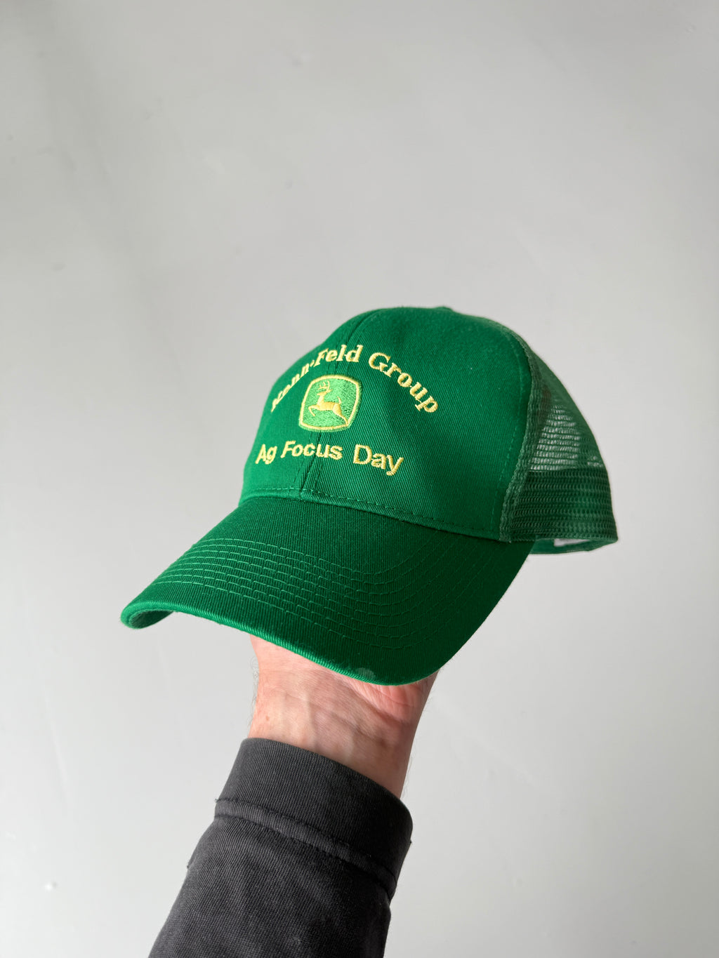 Green John Deer Vintage Canvas and Mesh SnapBack Trucker Cap